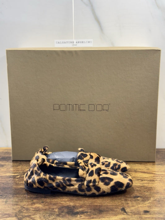 Pomme D’or Mocassino Vero Cavallino Leopard  Casual Luxury Loafer Donna 36