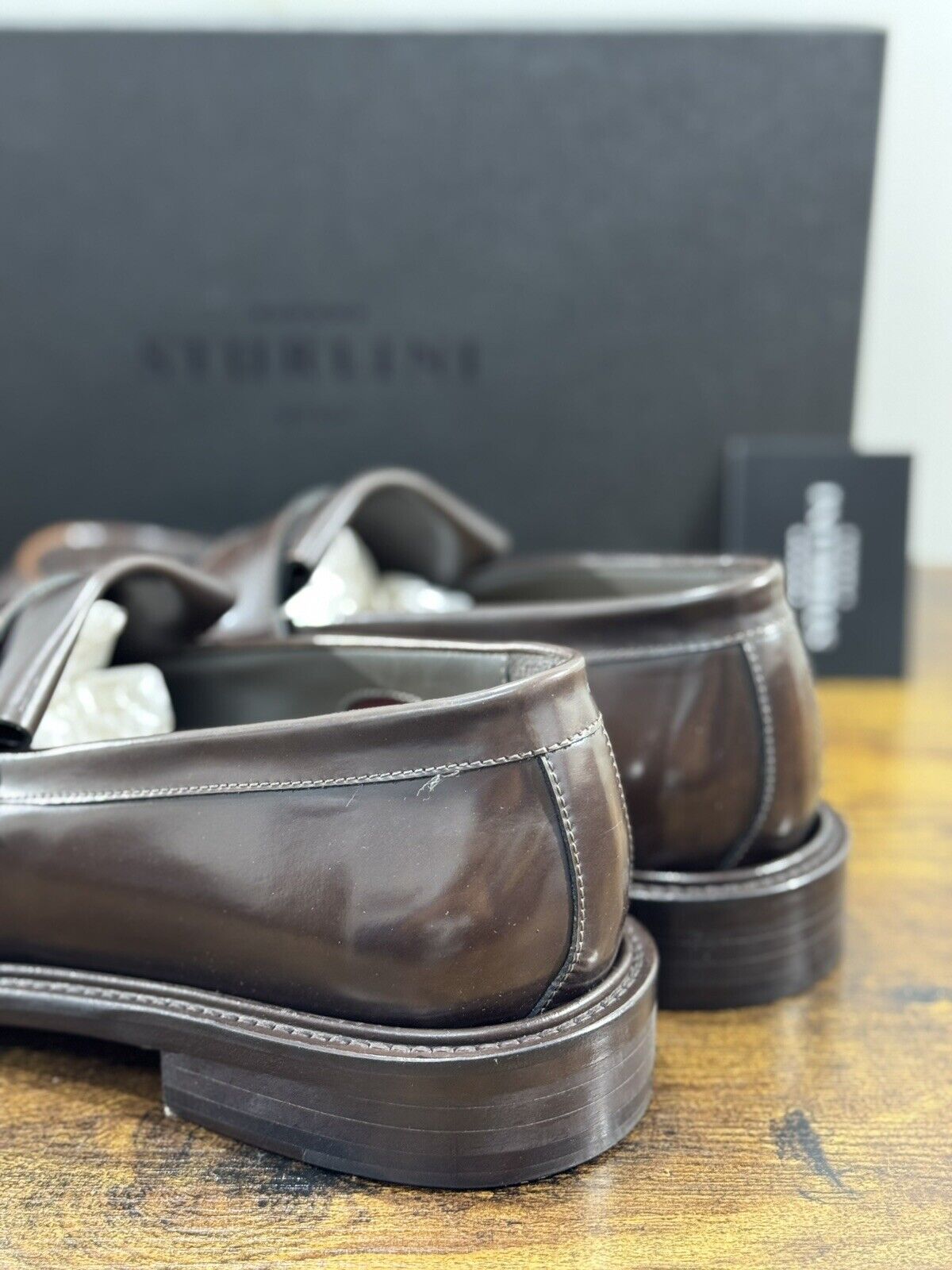 Sturlini Firenze Mocassino  Uomo Pelle Marrone Luxury Craftmanship Men 42.5