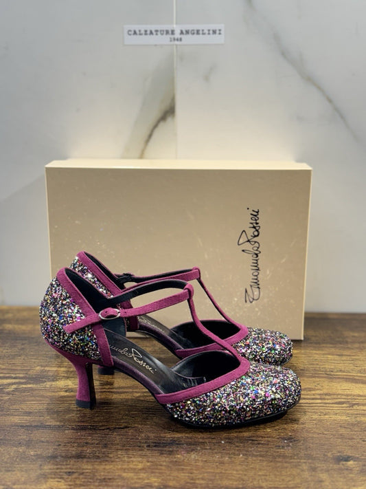 Emanuela Passeri Mary Jane Suede Glitter  Casual Scarpa Donna 37