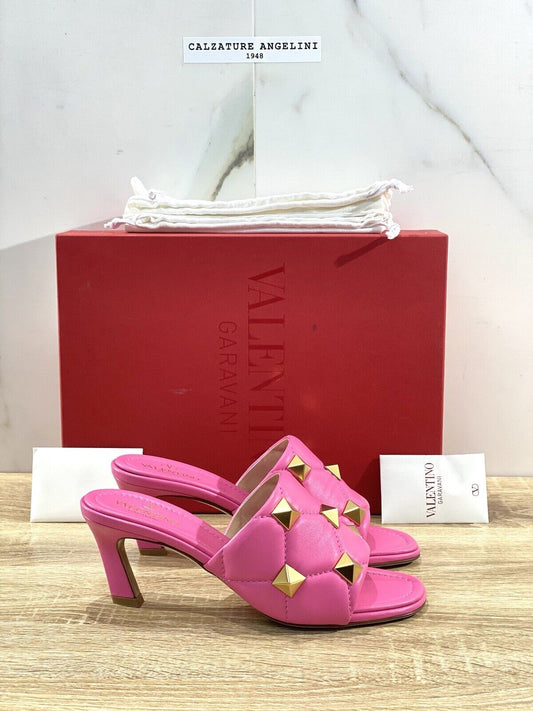 Valentino Garavani Roman stud 65 mm mules pelle Rosa luxury valentino 37