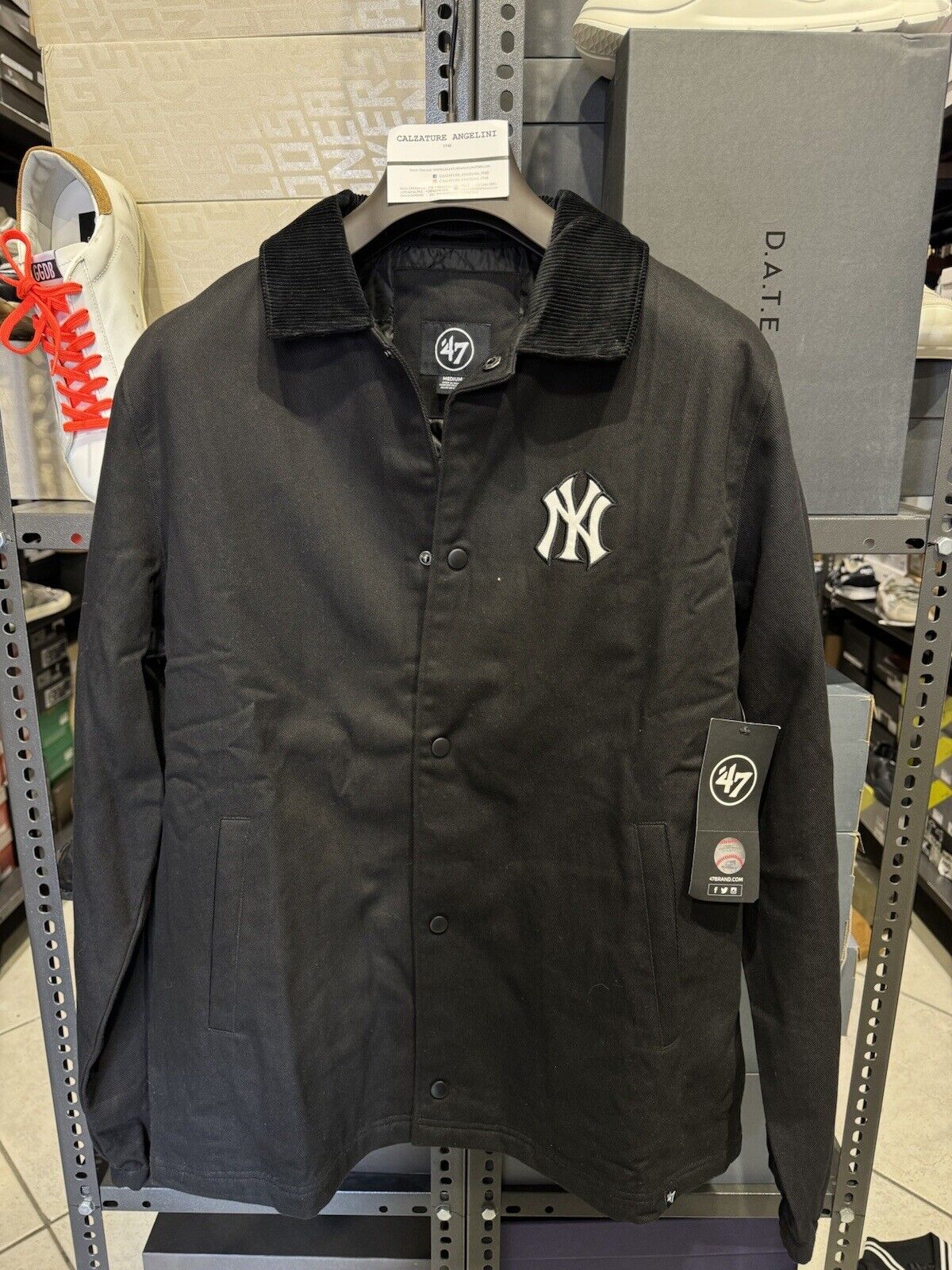 47 Let Your You Out Giacca New York Yankees   Jet Black Uomo Collo Velluto  L