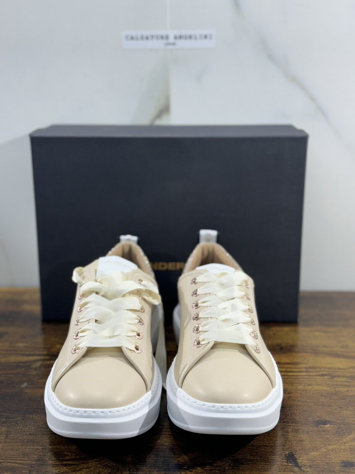 Alexander Smith London  Sneaker Donna Wembley  Pelle Sand Gold 41