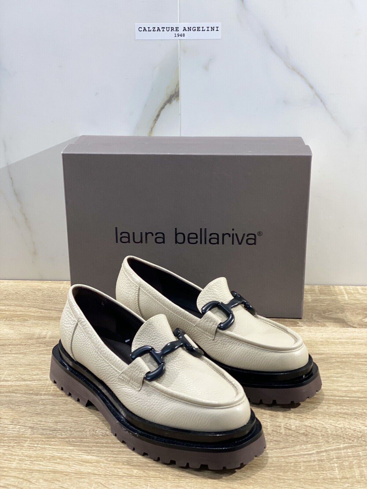 Laura Bellariva Mocassino donna Pelle Avorio Extra Light 41