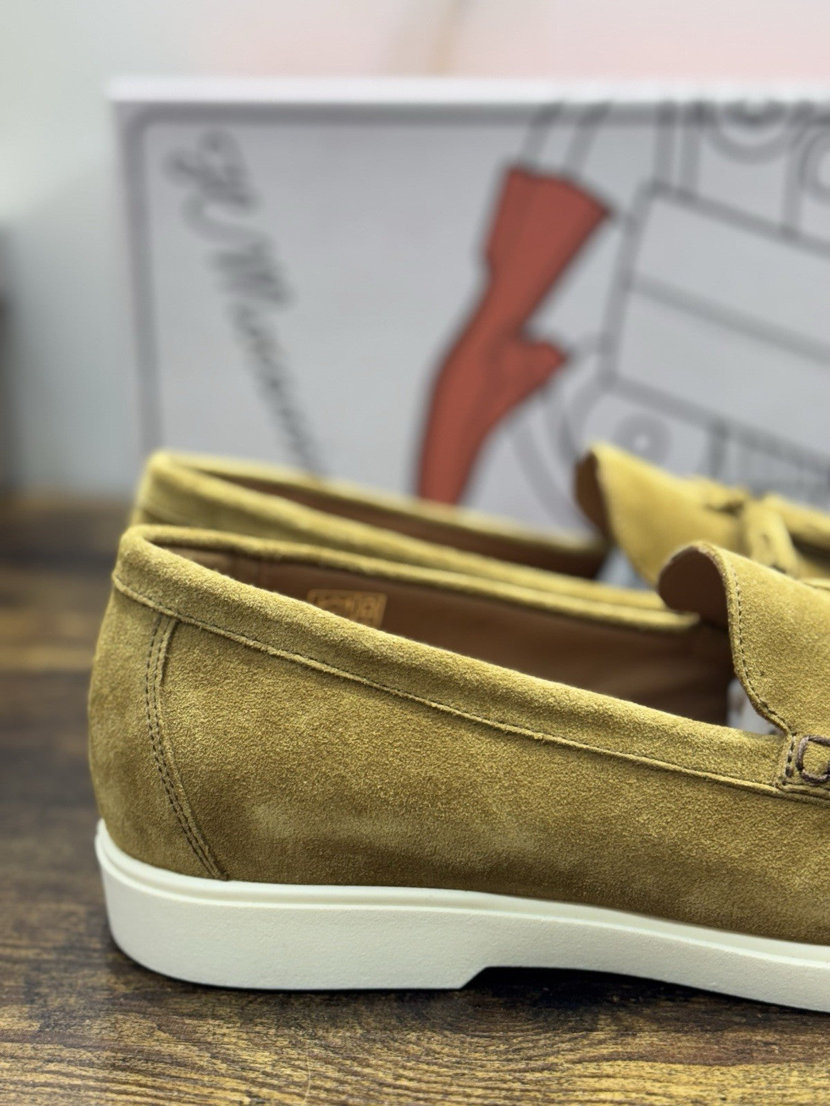Il Mocassino Summer Walk Nappine  Pelle Suede Sabbia  Fatto In Italia Uomo 43