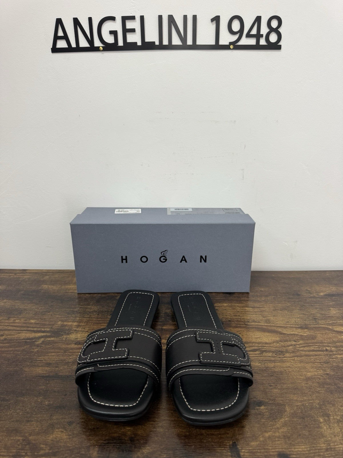 Hogan H685 Ciabatta H Pelle Nera Casual Hogan Donna 40