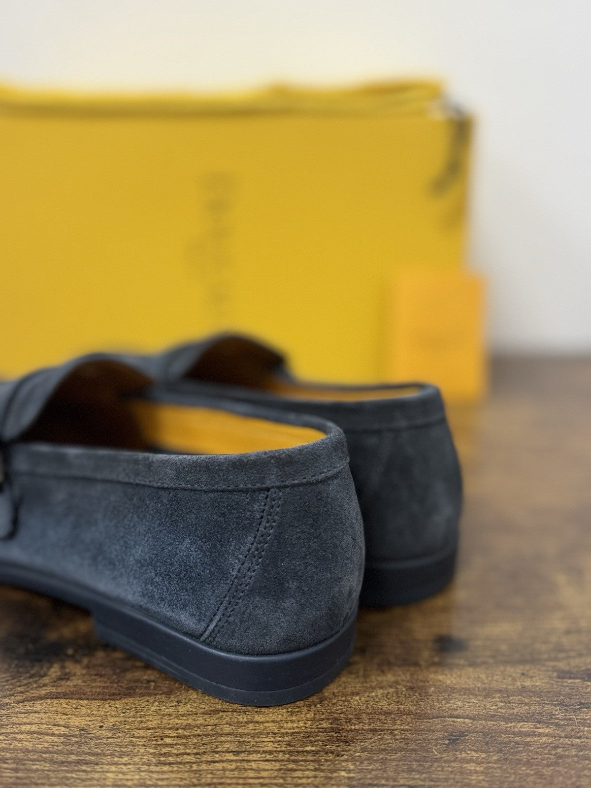 Doucal’s  Mocassino Doppia Fibbia Suede Blu  Flexible  Casual Scarpa Uomo 42.5