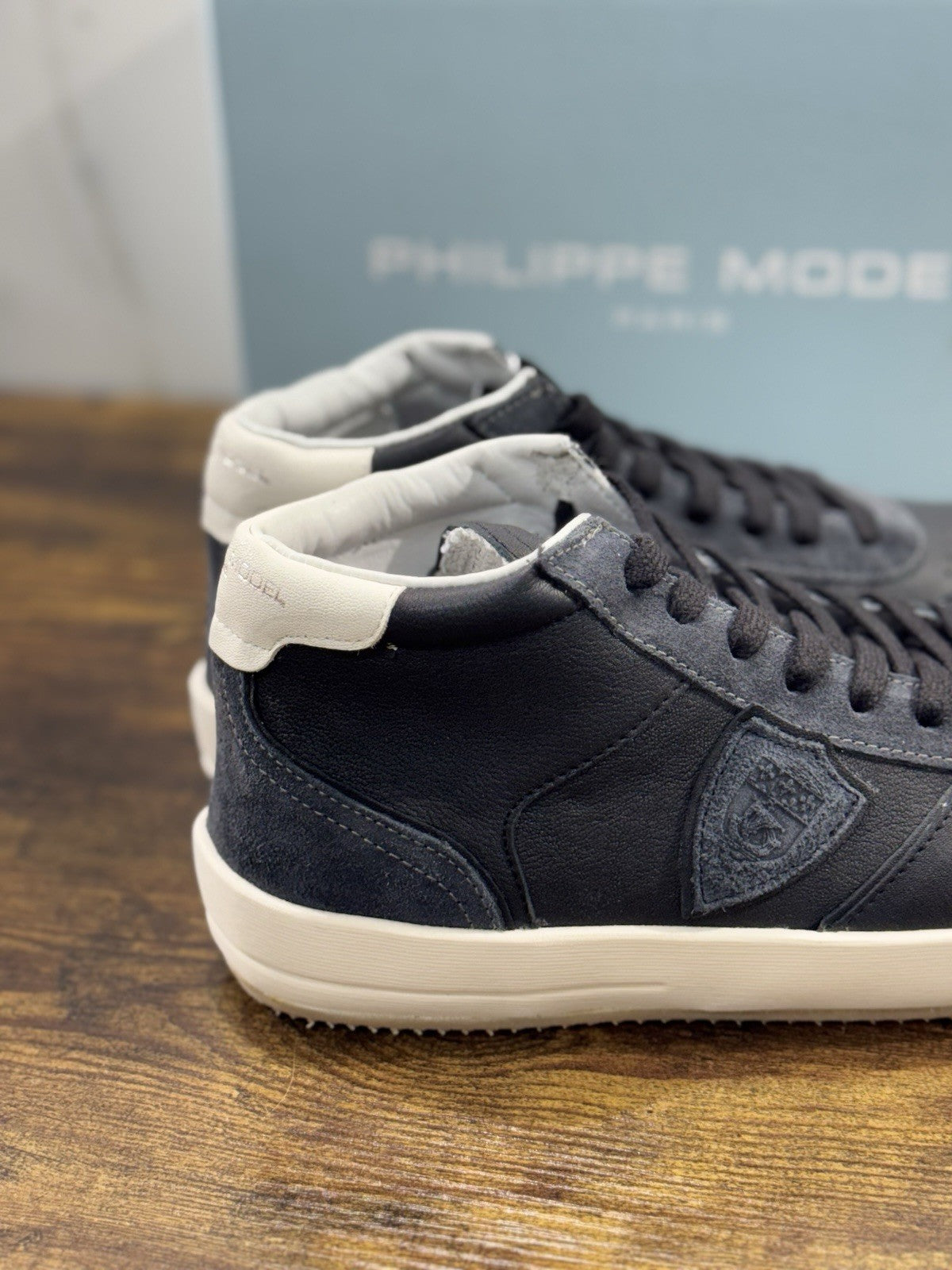 Philippe Model Nice Mid Men Sneaker Uomo Pelle E Suede Nero  41