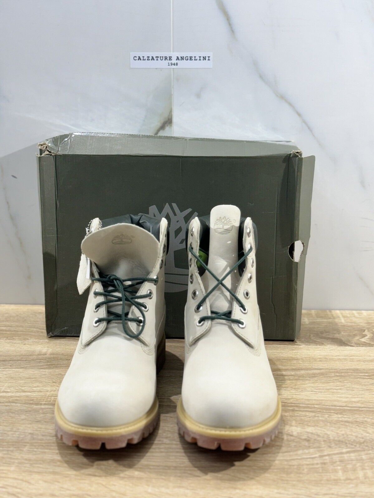 Timberland 6 Inch Pelle Nabuk Bianco Uomo Boot Timberland Icon Waterproof 44