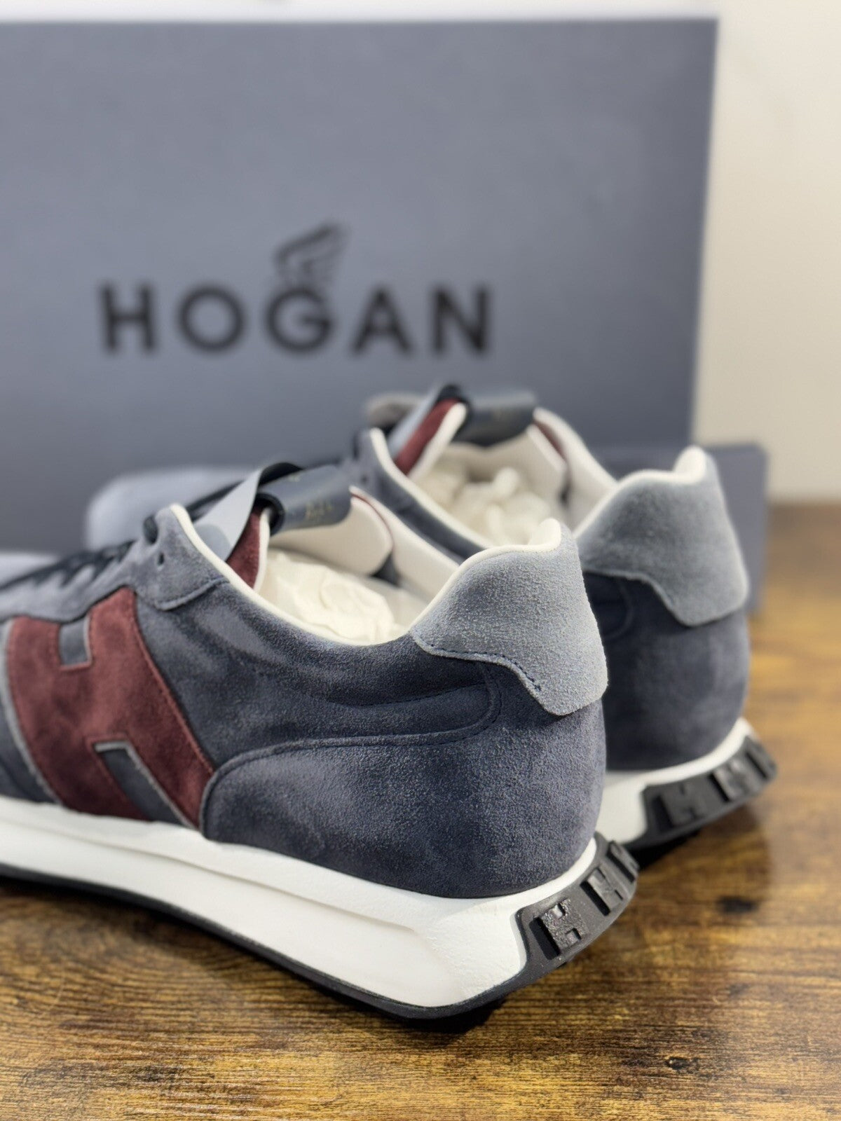 Hogan H601 uomo sneaker Pelle Blu  memory foam Luxury Hogan Men Shoes 39.5