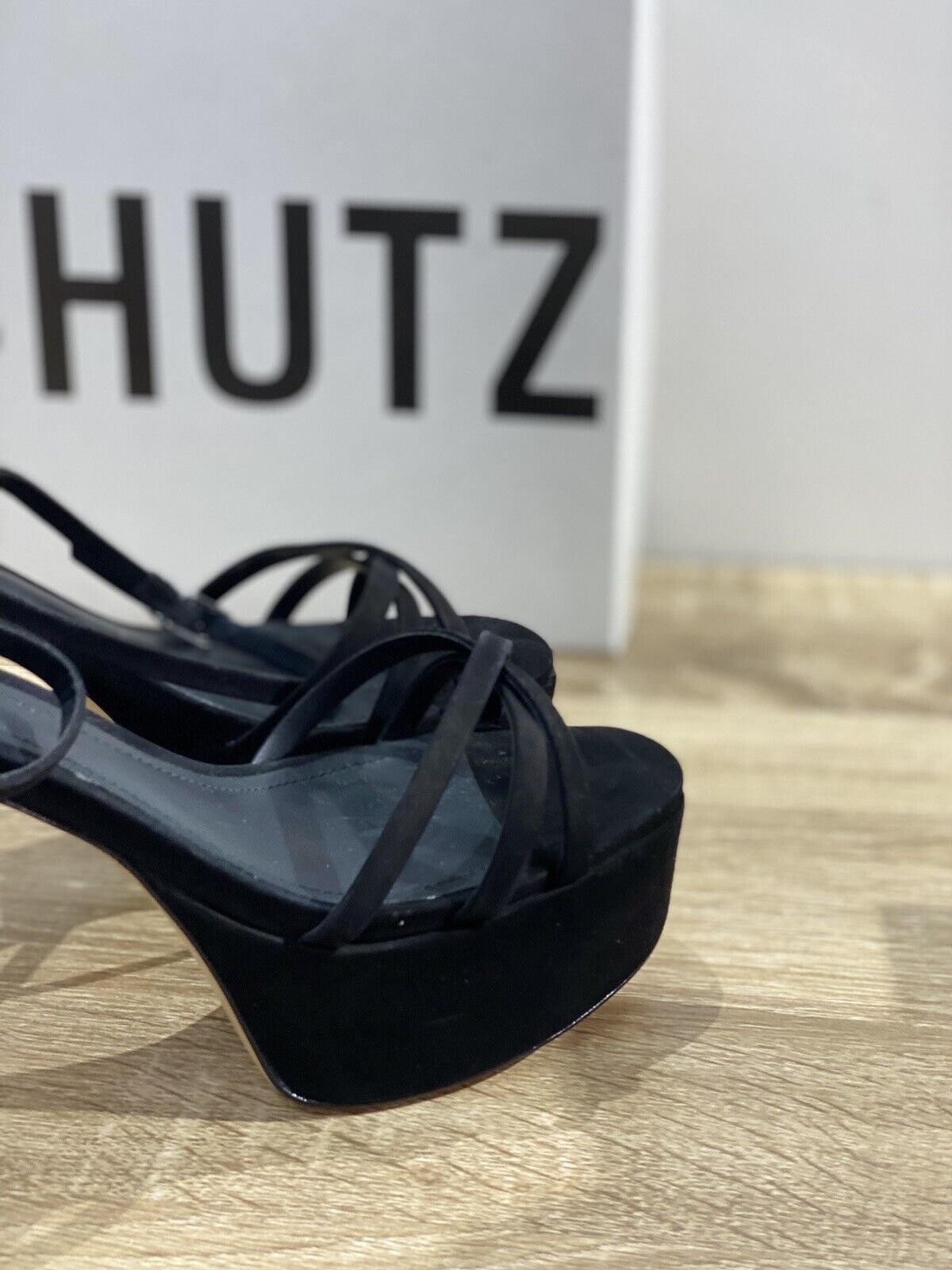 Schutz Sandalo Donna Nero Con Tacco Casual Woman Sandal Schutz 39