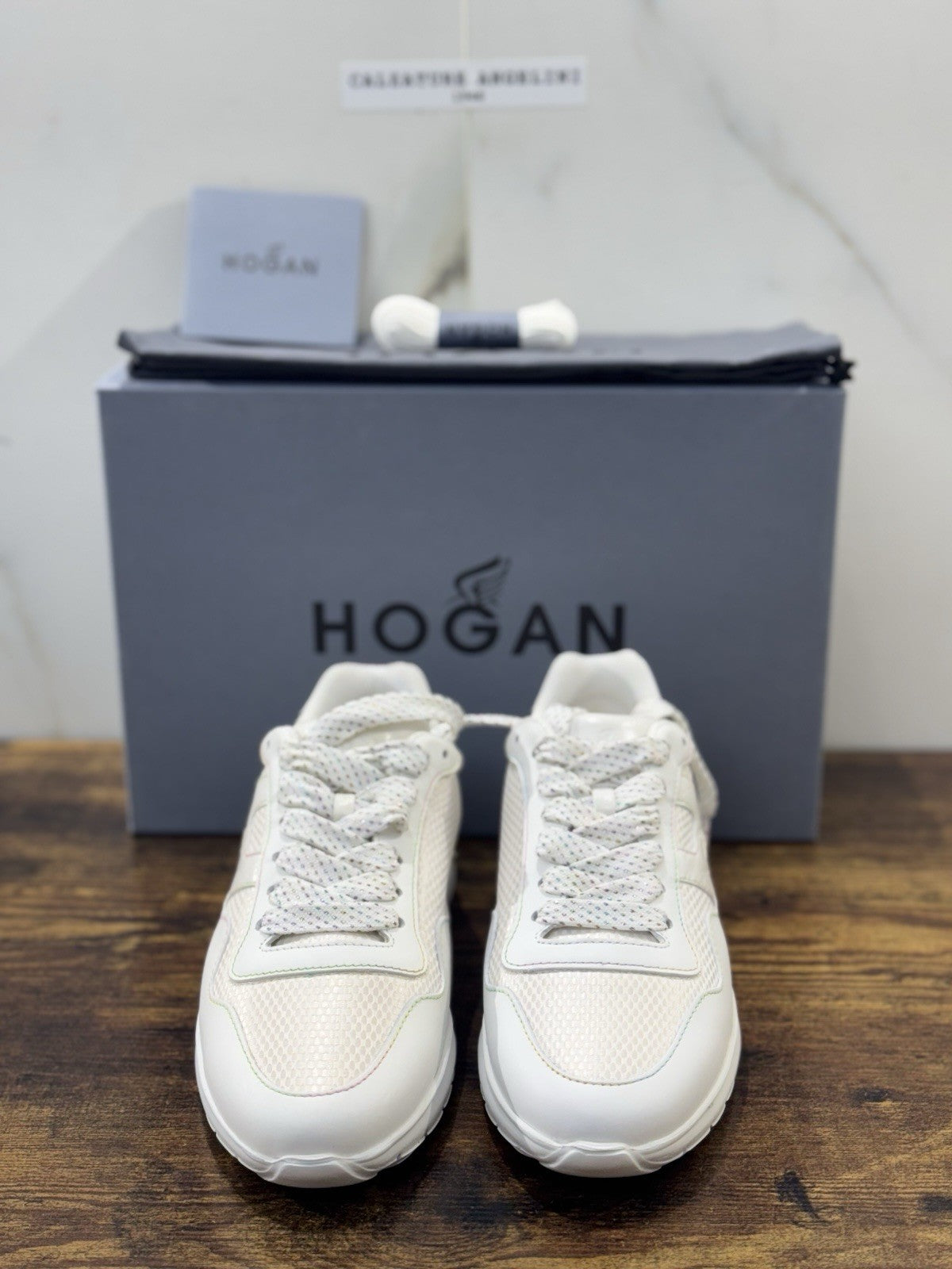 Hogan Interactive 3 Sneaker Pelle Bianca Multicolor  Casual Hogan Donna 39