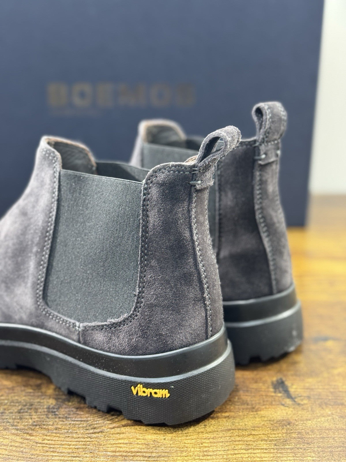 Boemos Chelsea Boot Uomo Suede Grey Fondo Vibrma 39