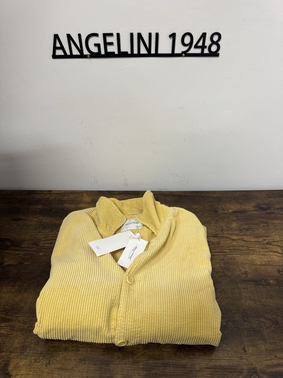 American Vintage Giacca Casual Cotone Velluto Giallo Casual Uomo L XL 