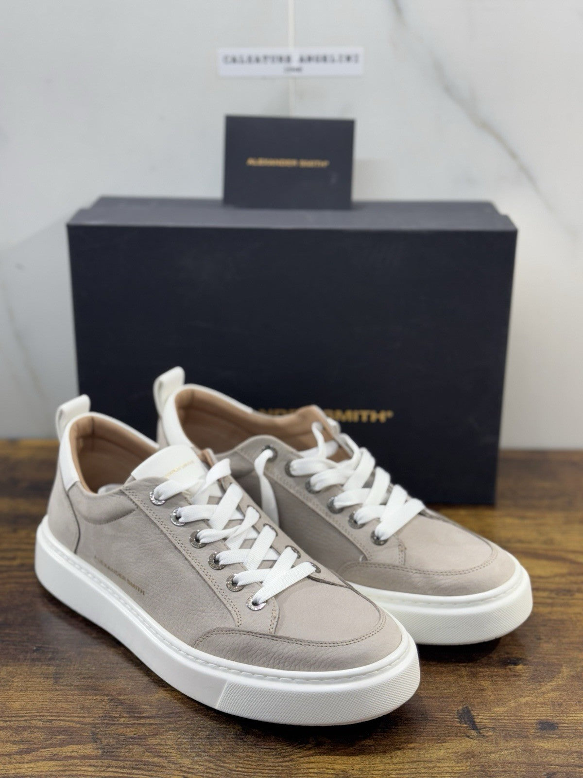 Alexander Smith Sneaker Bond Pelle Nabuk Grey  Uomo 44