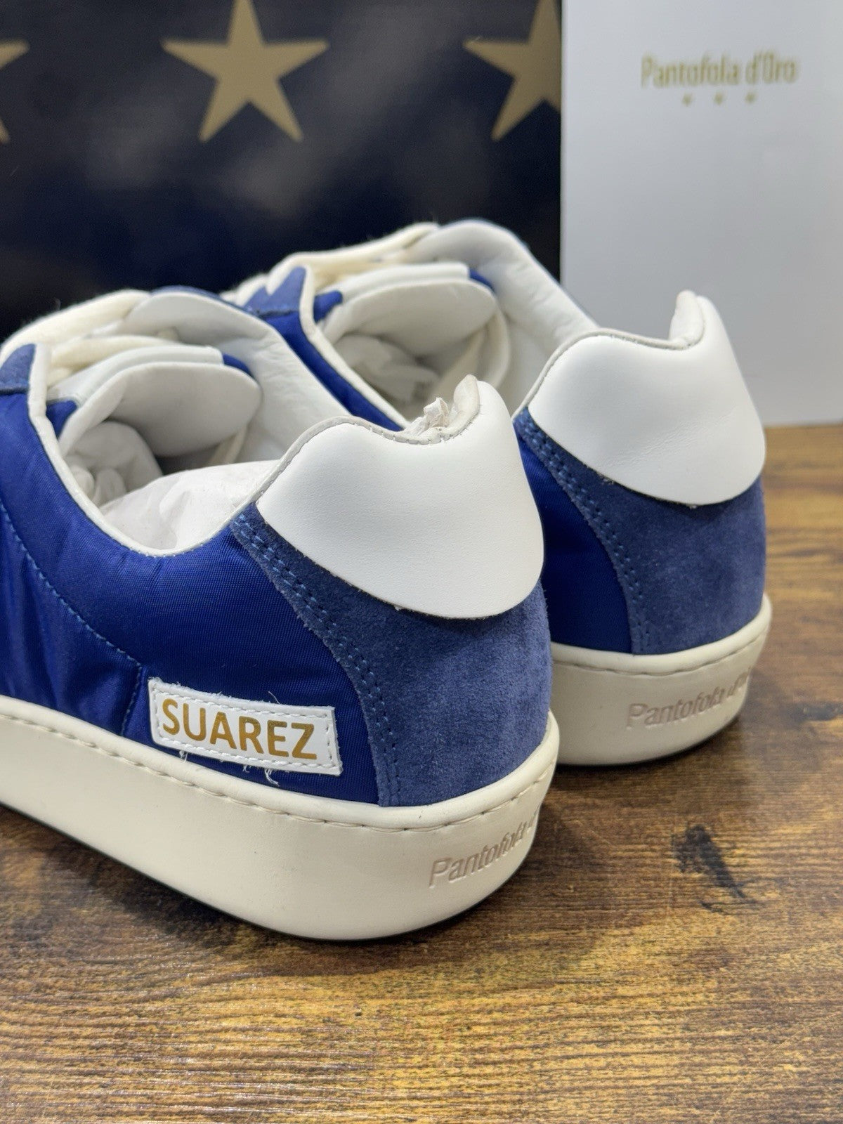 Pantofola D’oro Sneaker  Suarez   Pelle Blu Casual Scarpa  Uomo 40