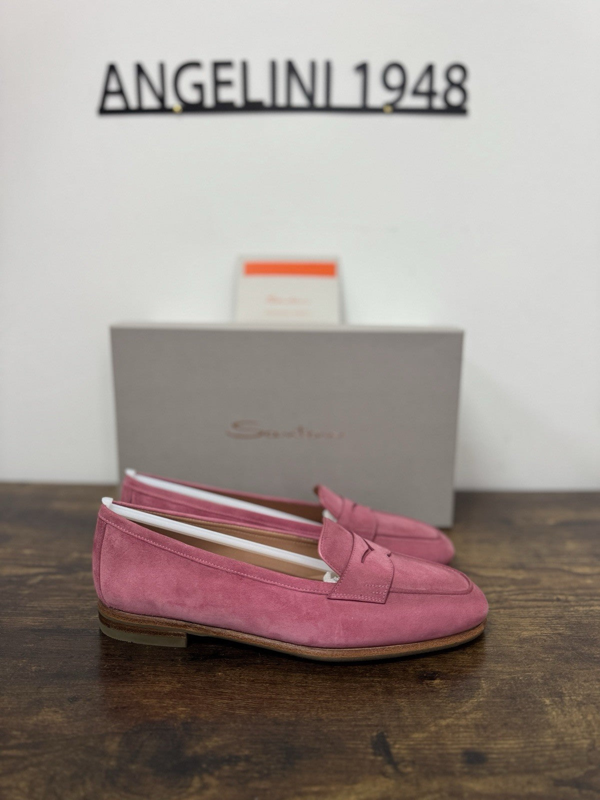 Santoni Mocassino Pelle Suede Rosa  Casual Luxury Santoni Scarpa Donna 39
