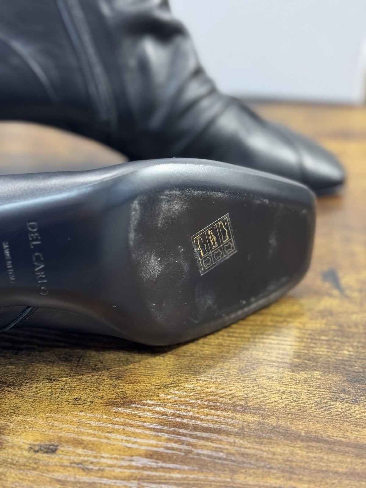 Del Carlo Stivaletto  Pelle Nero Luxury Made In Italy Boot Donna 40