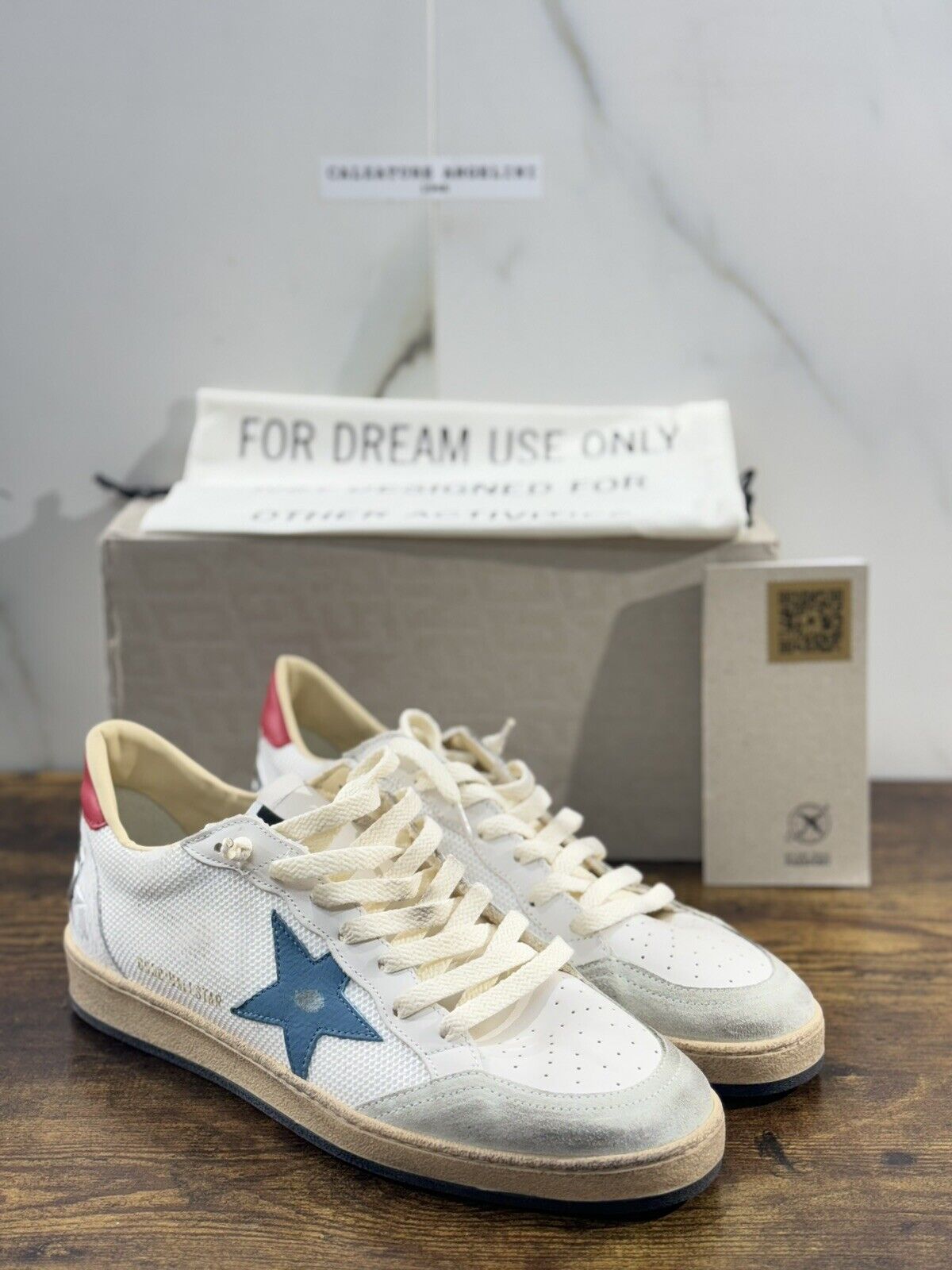 Golden Goose Ball Star Sneaker Uomo Bianca Milk  Luxury Casual Golden Goose 43