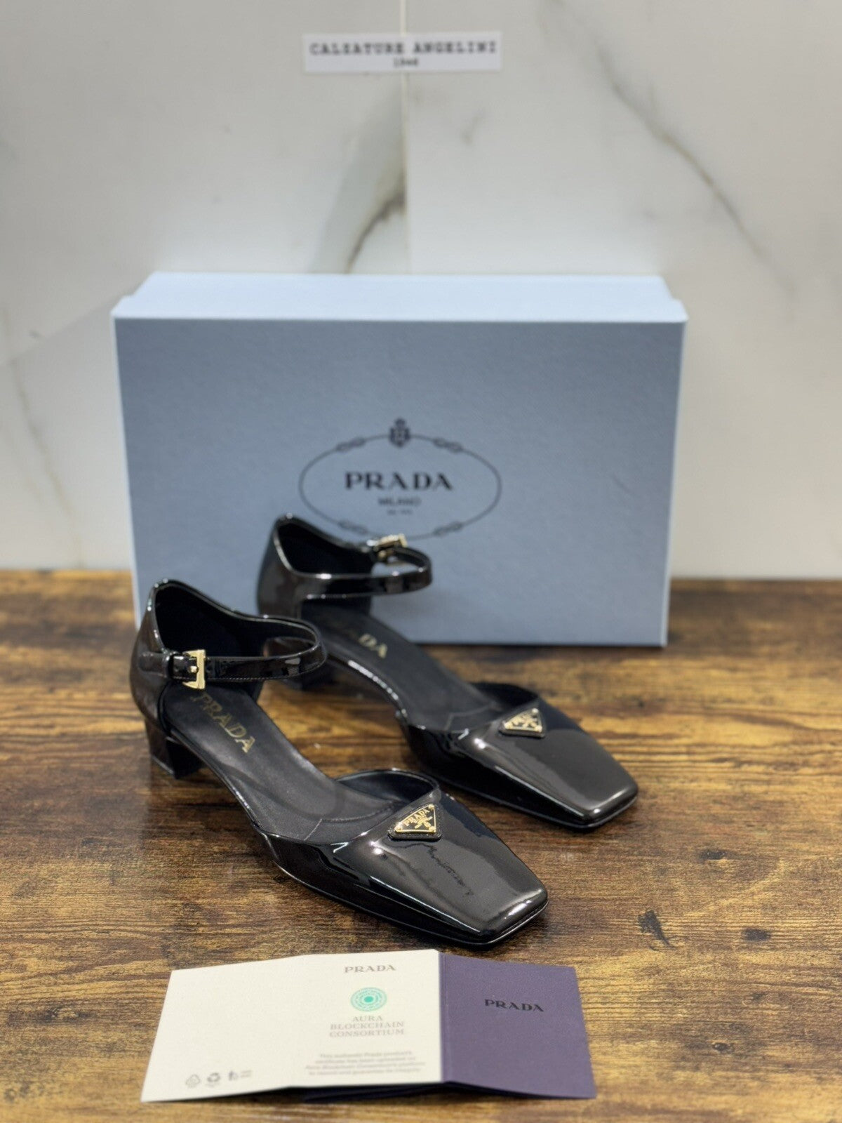 Prada Pumps In Vernice Nera Donna Luxury Woman Prada Shoe 38.5
