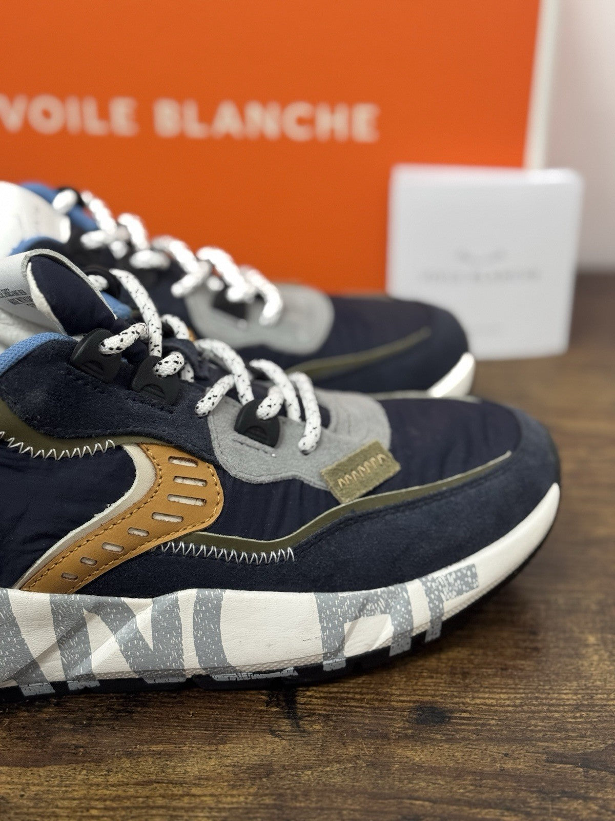 Voile Blanche Sneaker Club 01   Pelle Suede Nylon Blu   Casual Uomo 40