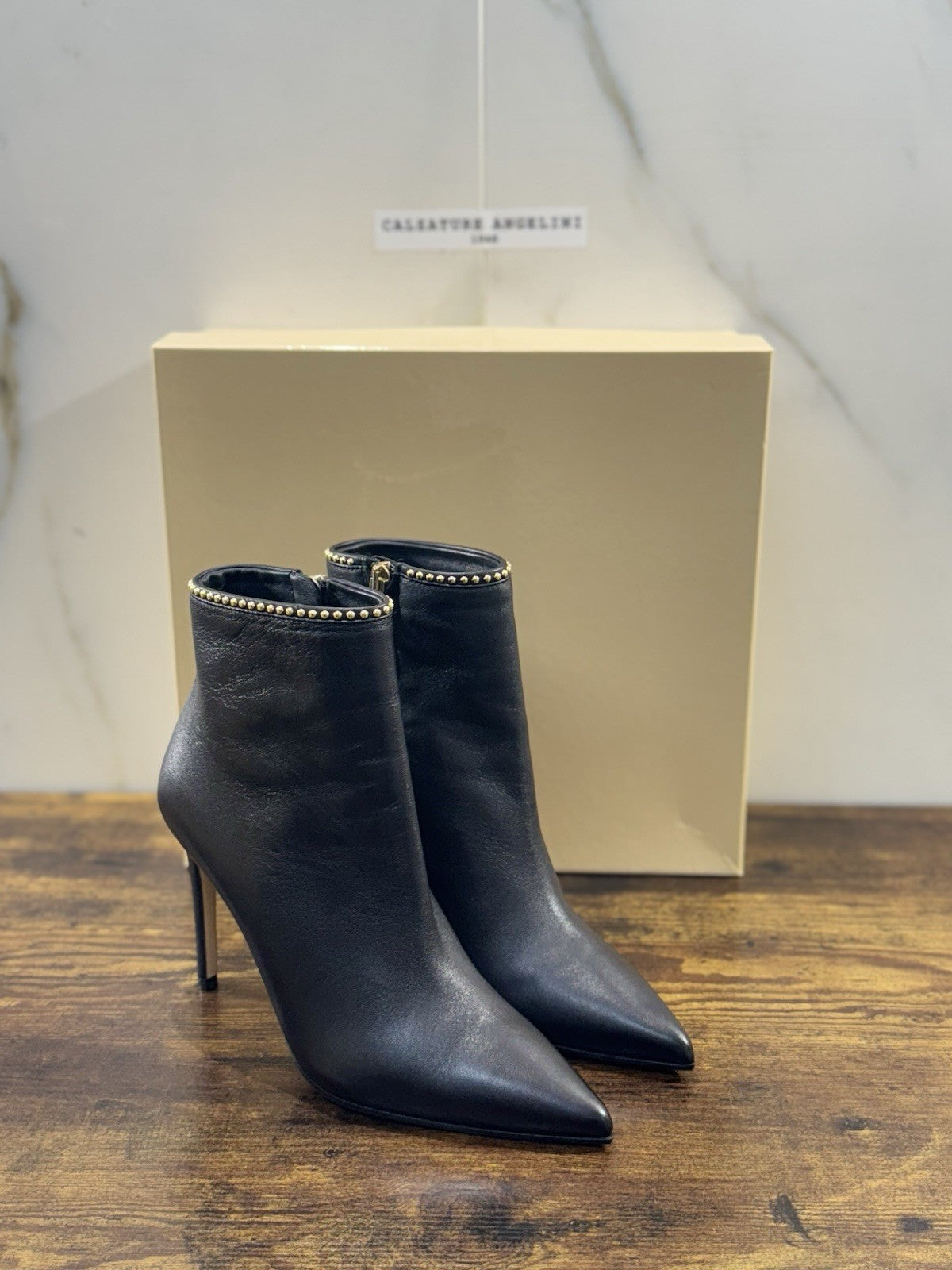 Ninalilou Stivaletto Donna Pelle Nero Con Tacco Luxury Boot 37