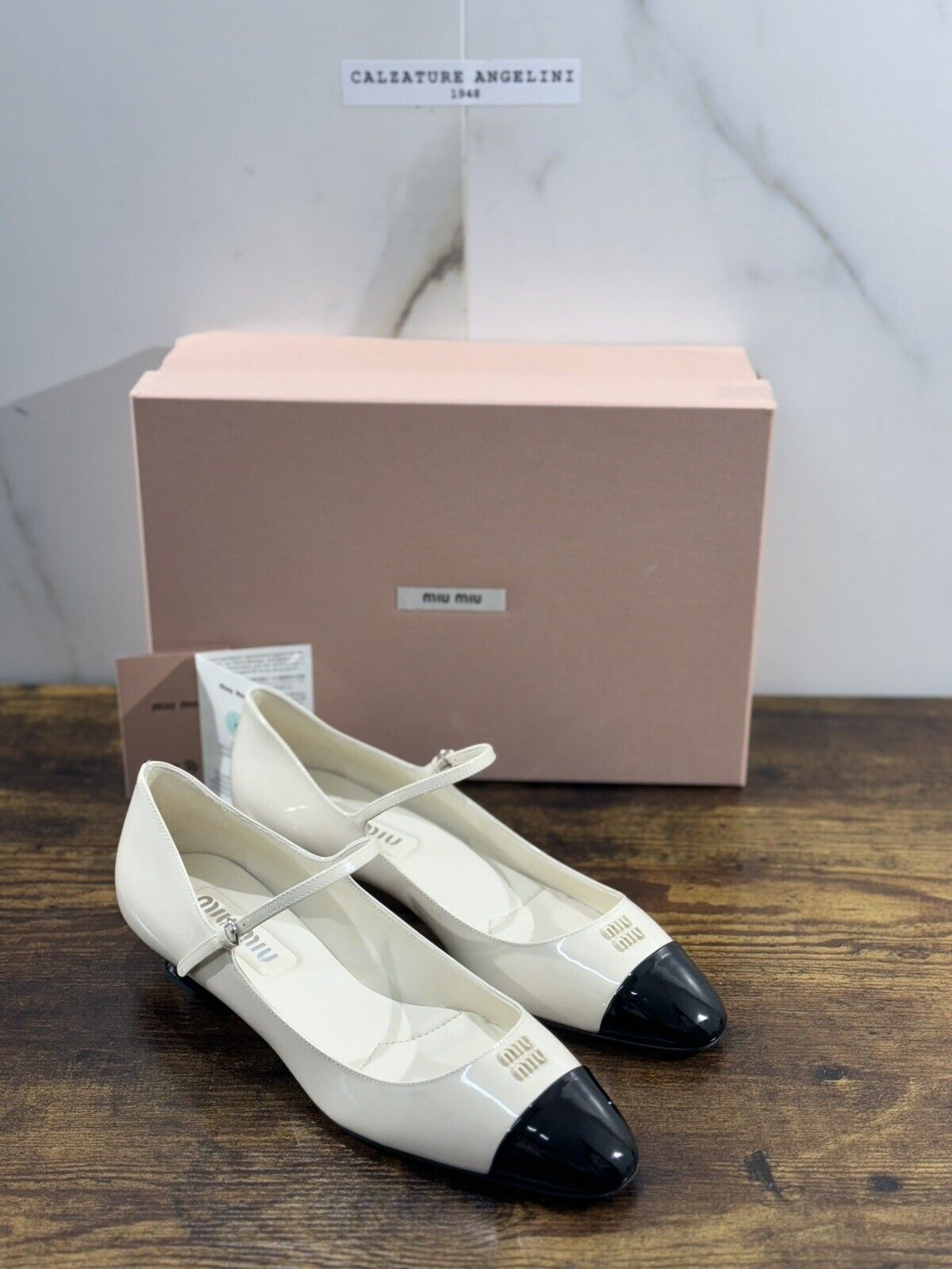 Miu Miu Ballerina Donna In Vernice Bicolore Luxury Miu Miu Scarpa Donna 37