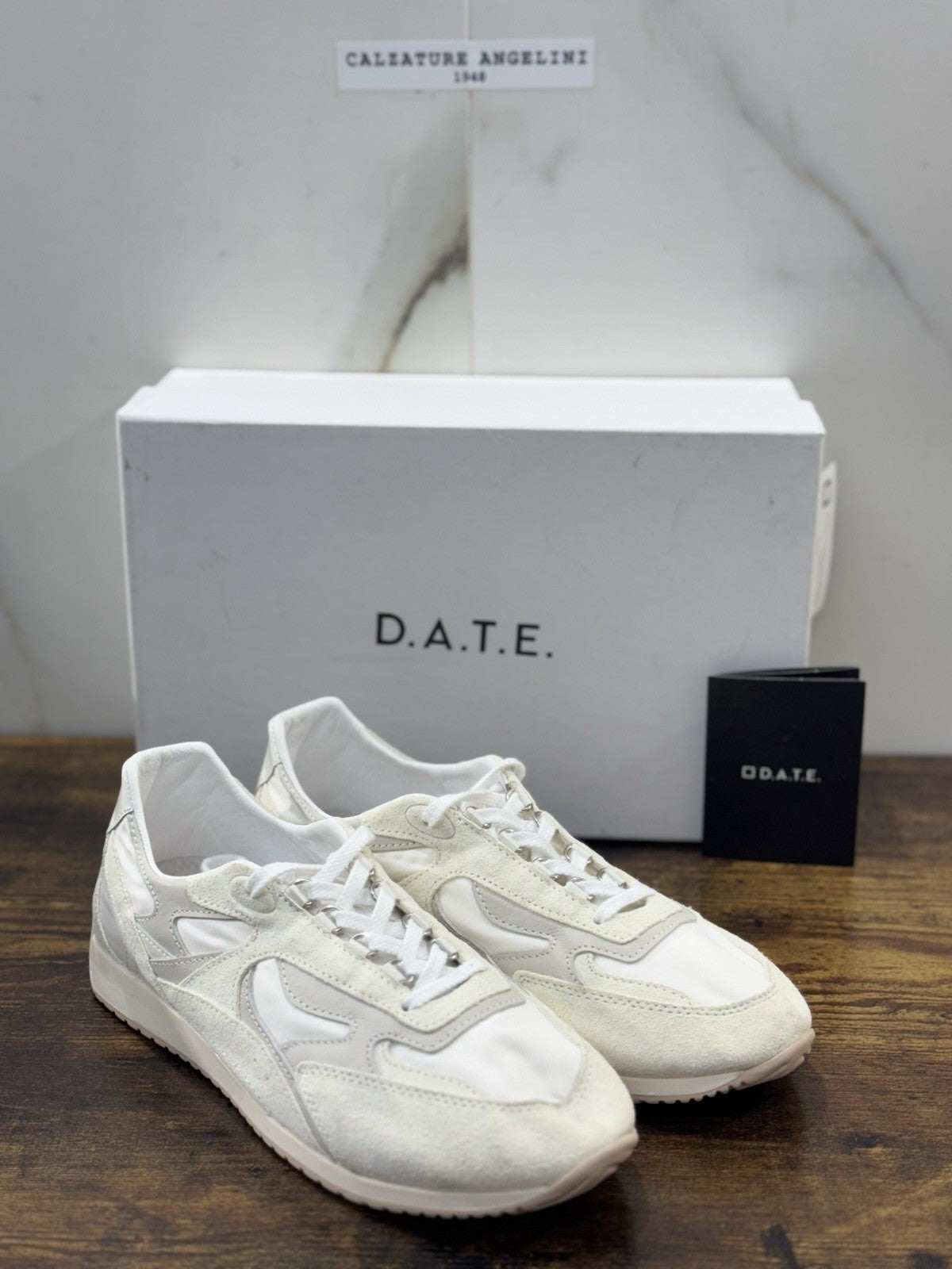D.A.T.E Fuga Low  Ballerina Sneaker Bianca Causal Scarpa Donna 39