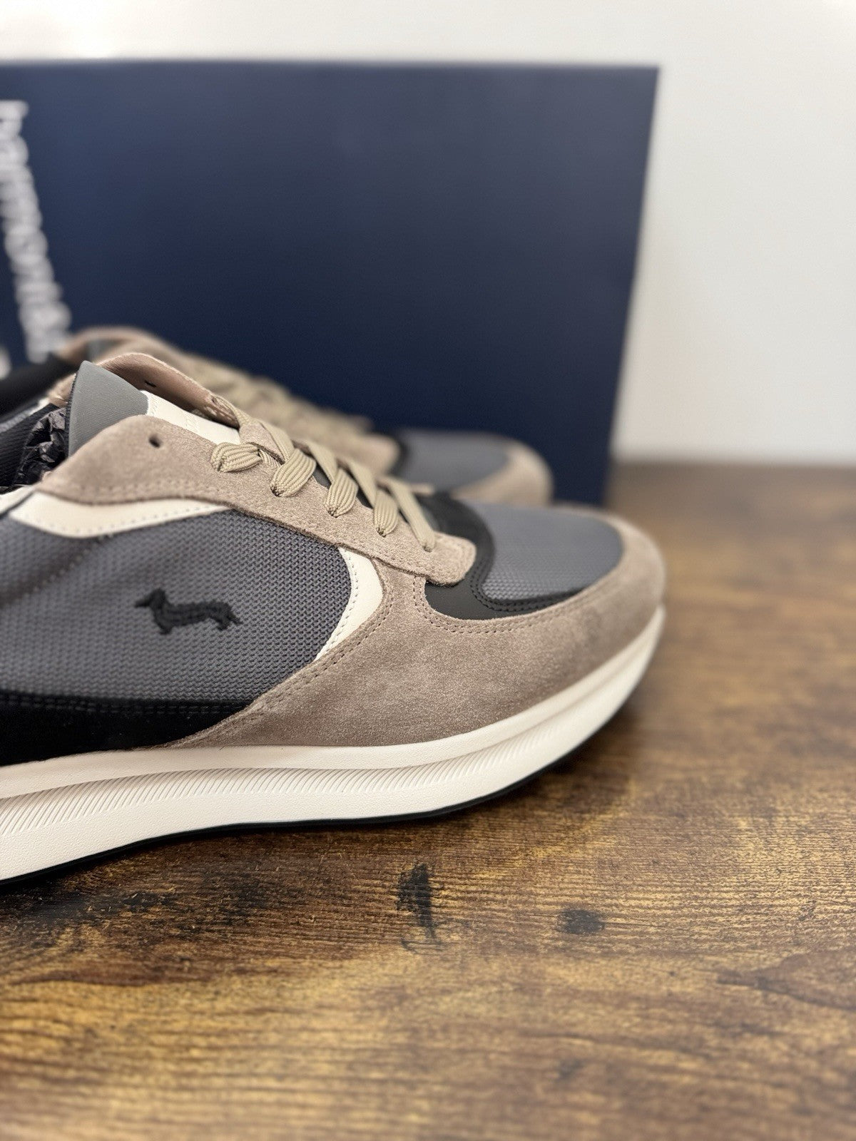 Harmont & Blaine Sneaker Suede Blu Grey Casual Uomo 44