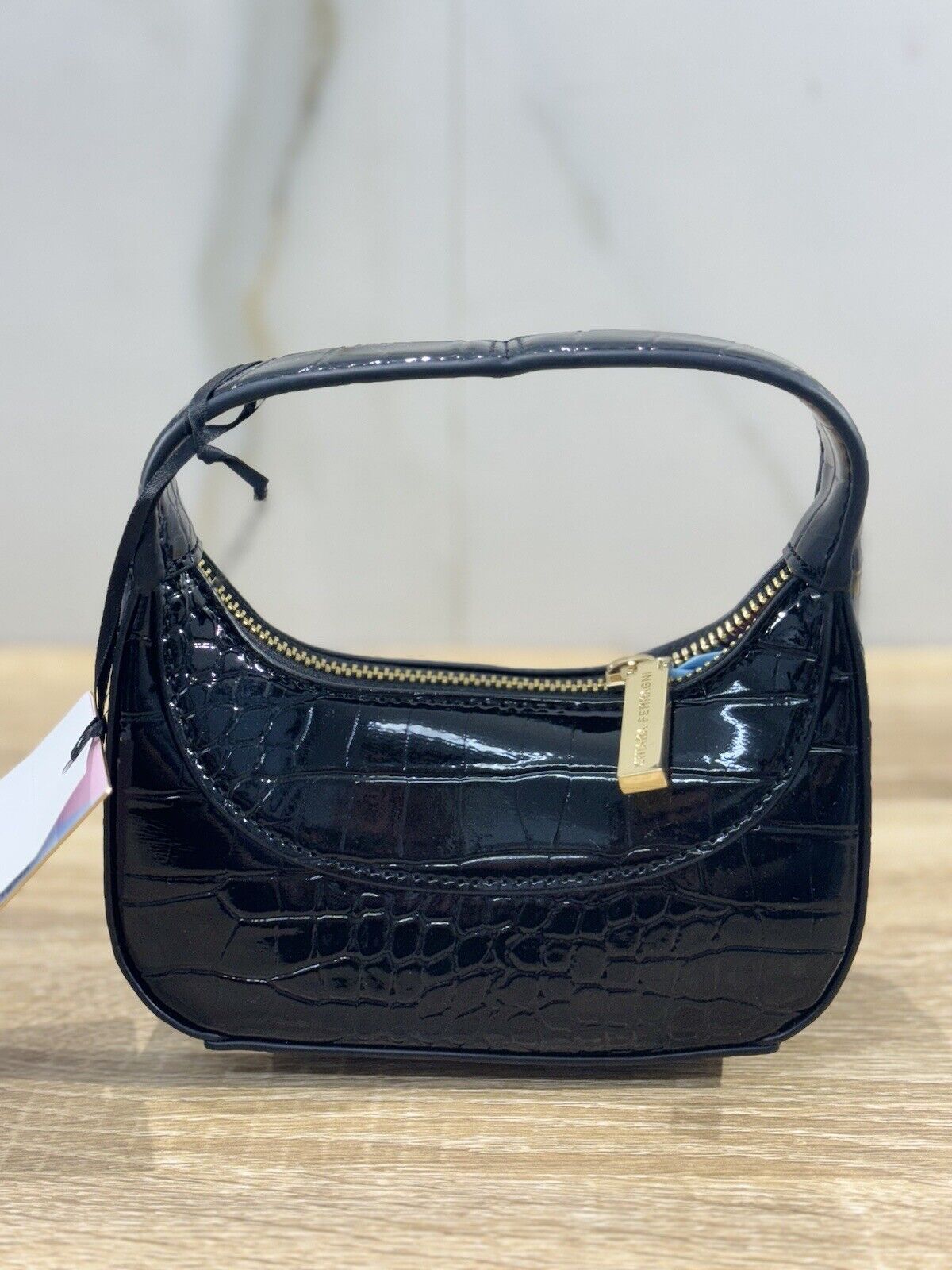 Chiara Ferragni Borsa  Donna Nera Metal Eye Star Shine Croco Nero Ultra Mini