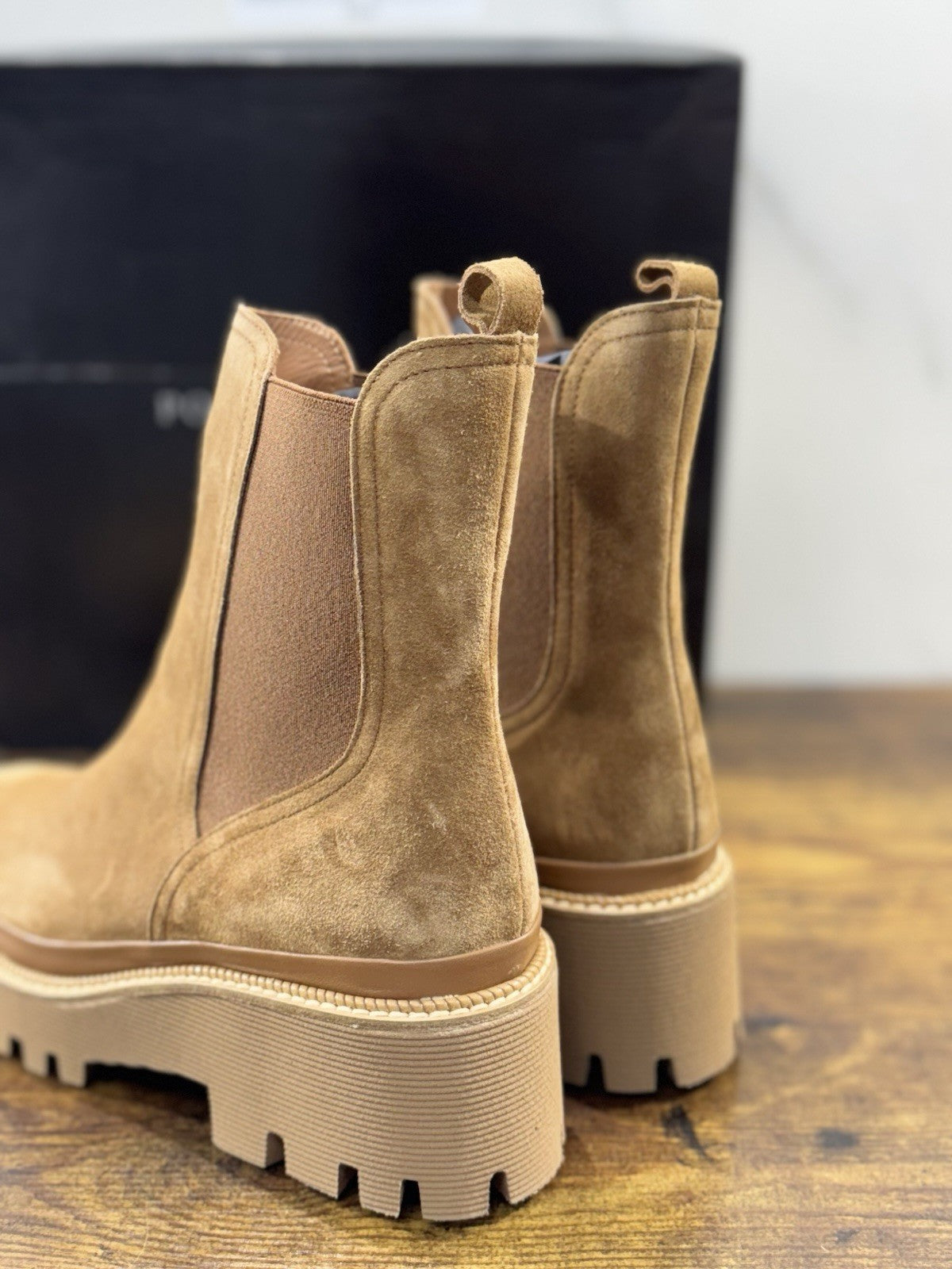 Pons Quintana Stivaletto Donna Carm B Suede Cuoio    Zeppa  Luxury Boot 40