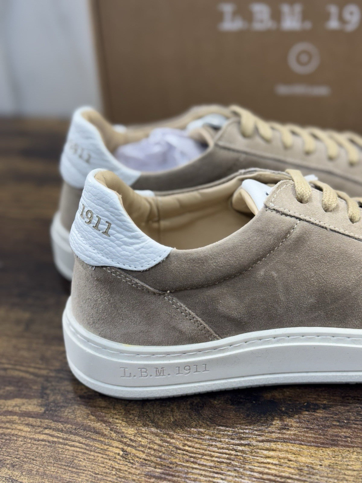 L.B.M 1911 Sneaker Suede Beige Casual Scarpa Uomo 43