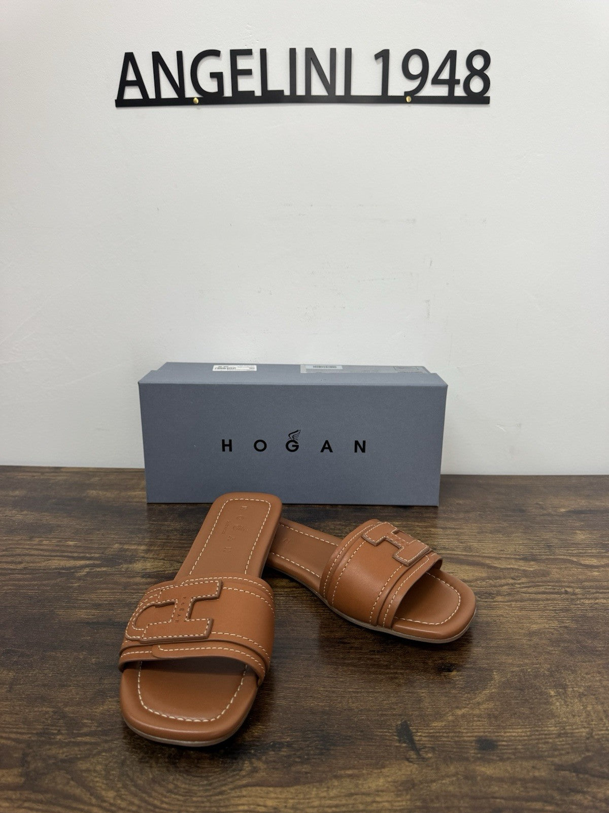 Hogan H685 Ciabatta H Pelle Cuoio  Casual Hogan Donna 38