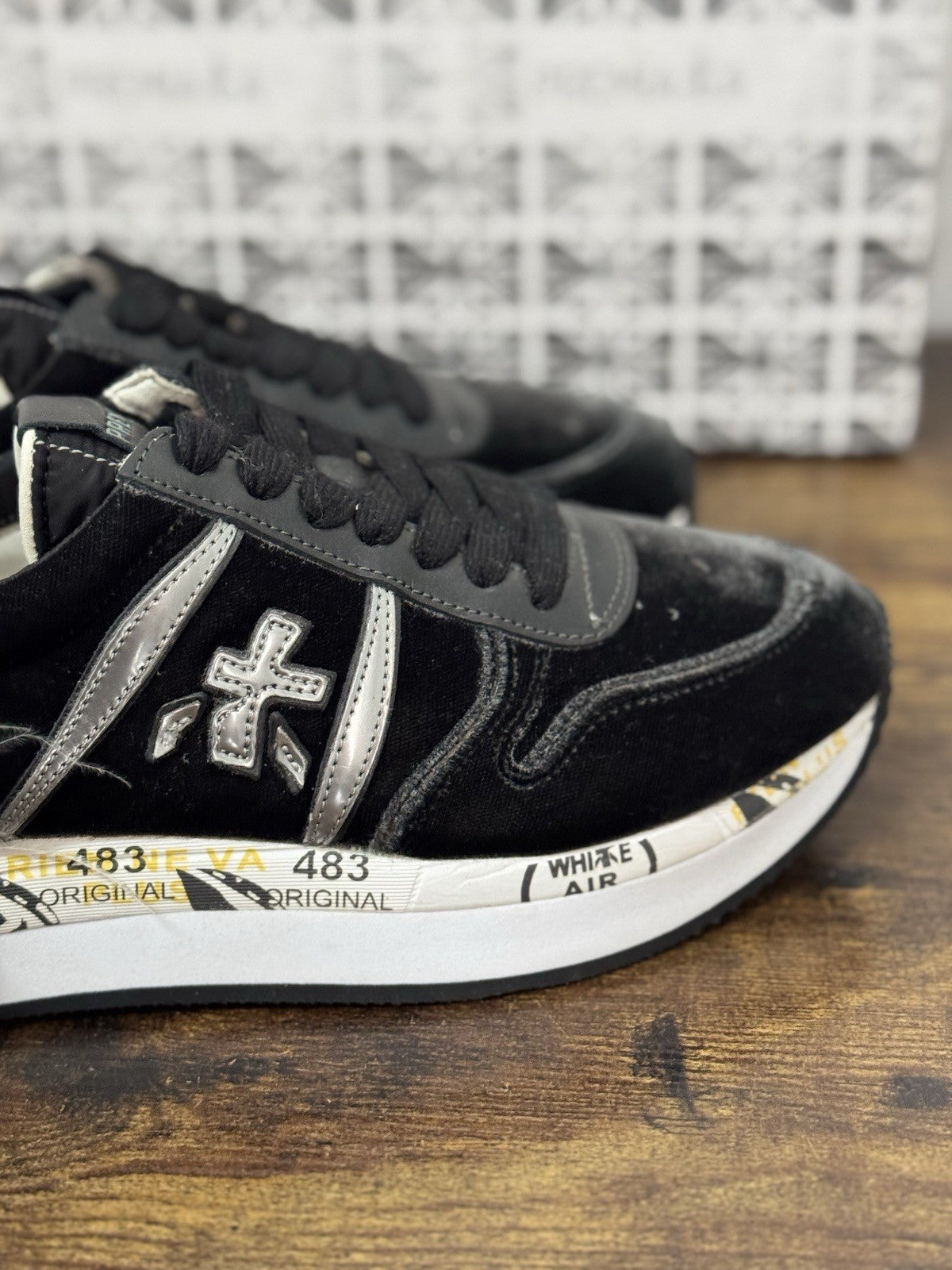 Premiata Sneaker Holly Velluto Nero     Casual Premiata Scarpa Donna 38