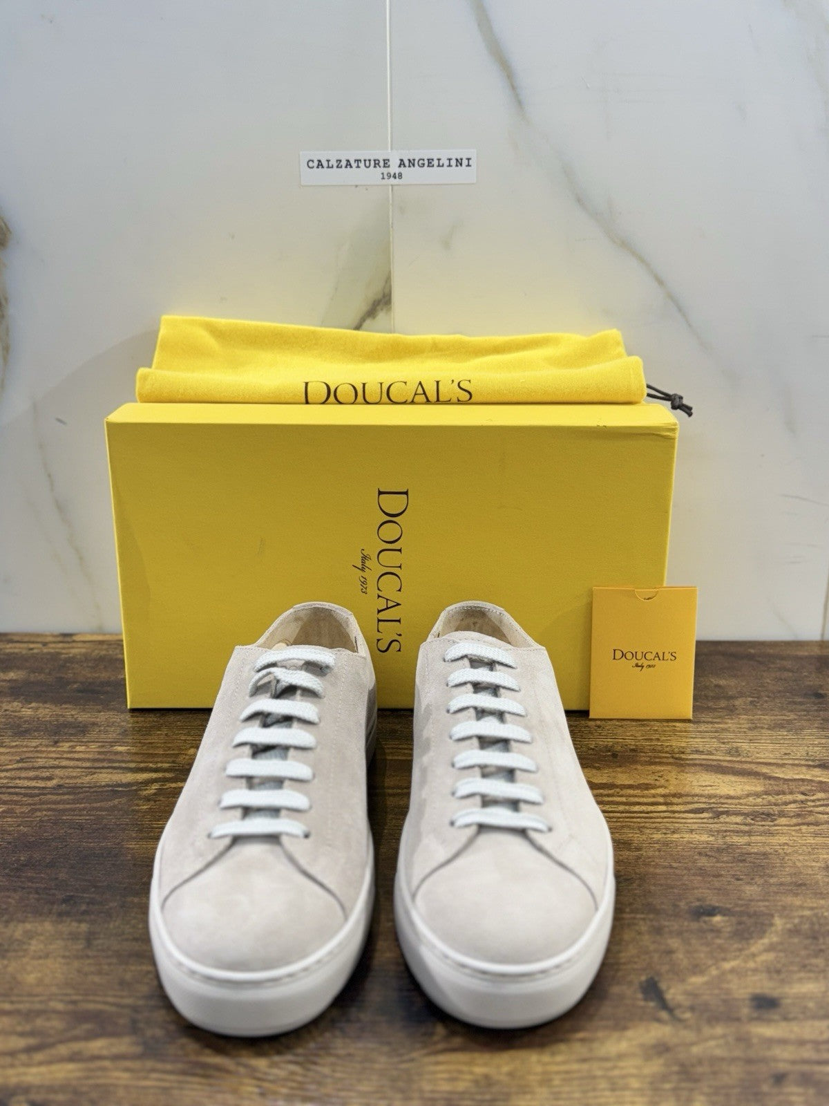 Doucal’s Sneaker Uomo Memory Foam Suede Grey  Men Doucal’s Extra Light 42.5