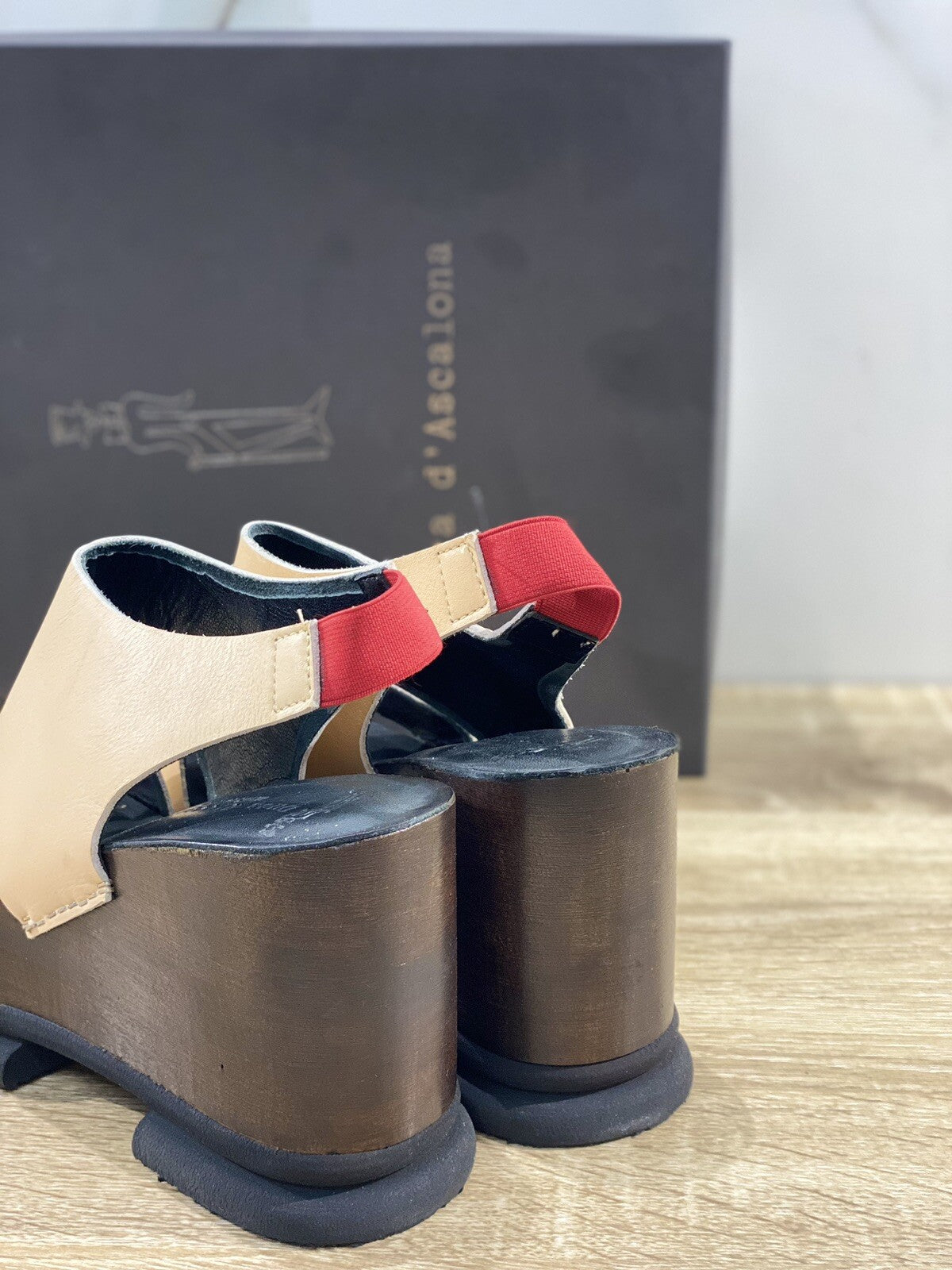 Duca D’ascalona Zoccolo Daysy Donna Fatto A Mano Pelle Beige 39