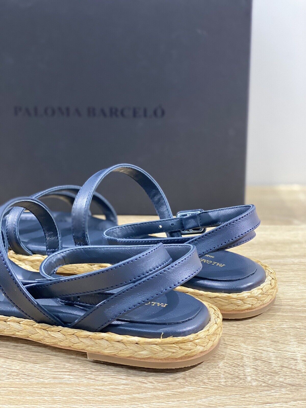 Paloma BARCELO’ Sandalo Donna Carole In Pelle Blu Luxury Woman Sandal 39