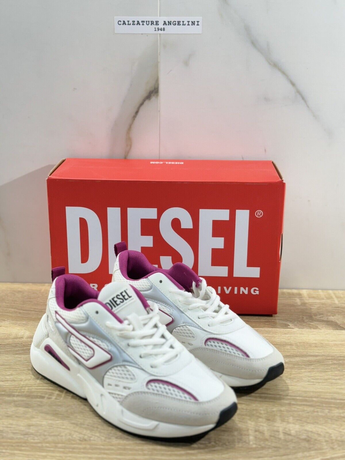 Diesel Sneaker Donna Serendipity Sport Casual Pelle White Extra Light 37