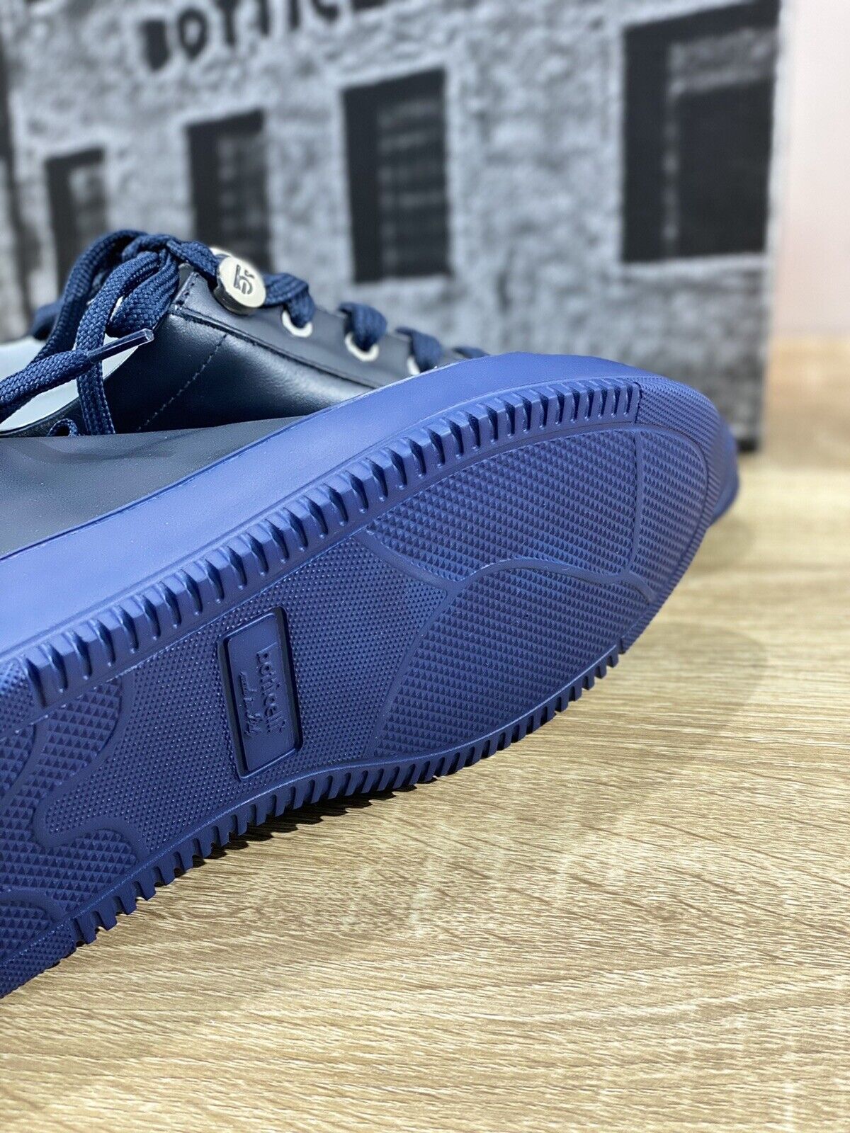 Botticelli Scarpa Uomo Icon Sneaker In Pelle Blu Luxury Made In Italy 40