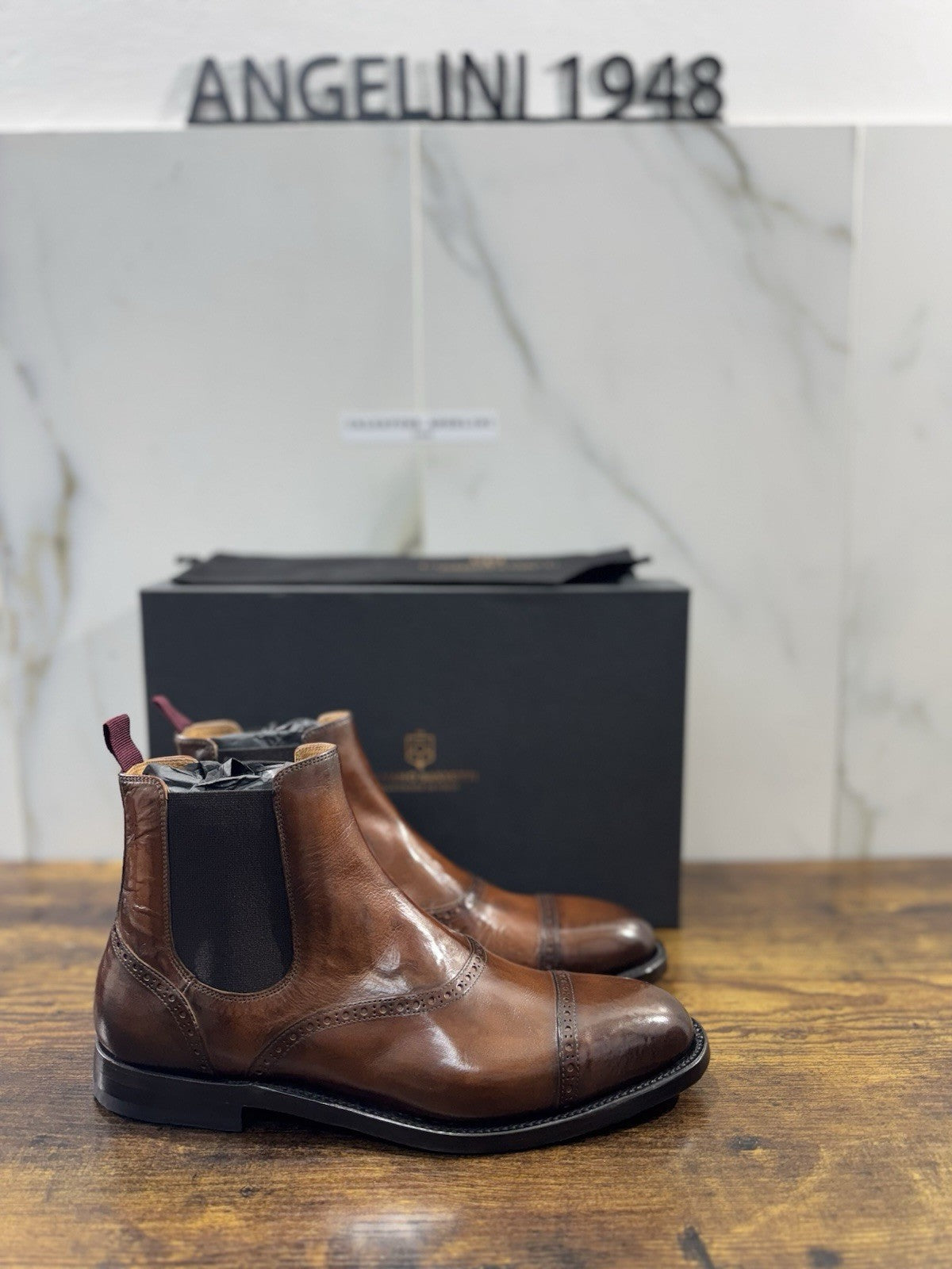 Silvano Sassetti Chelsea Boot Pelle Cuoio  Luxury Handmade Donna 37