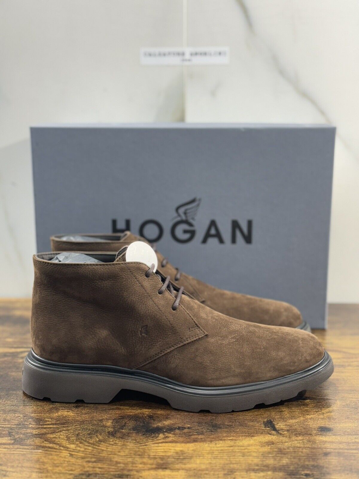 Hogan H393 Polacchino  Uomo Nabuk  T Moro  Extra Light Casual Hogan Boot 42