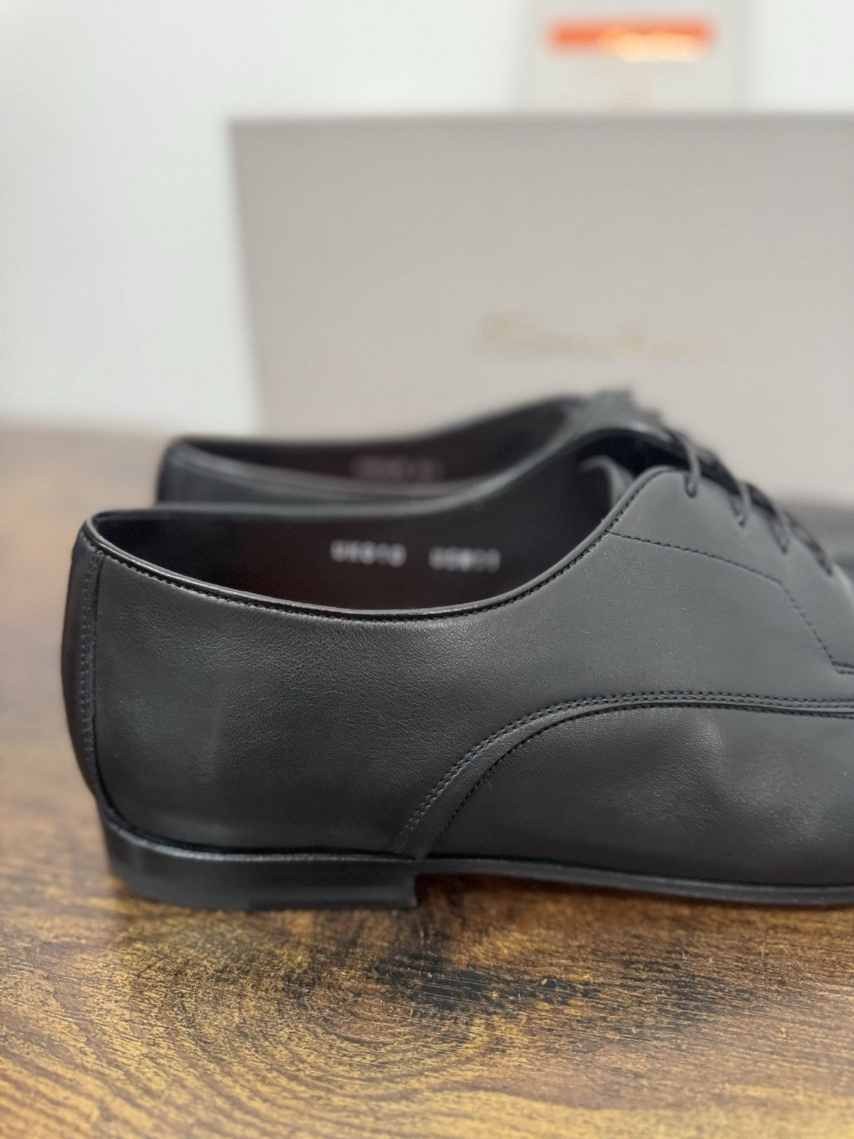 Santoni Derby Super Soft Goodyear Pelle Nero Luxury Scarpa Santoni Uomo 45