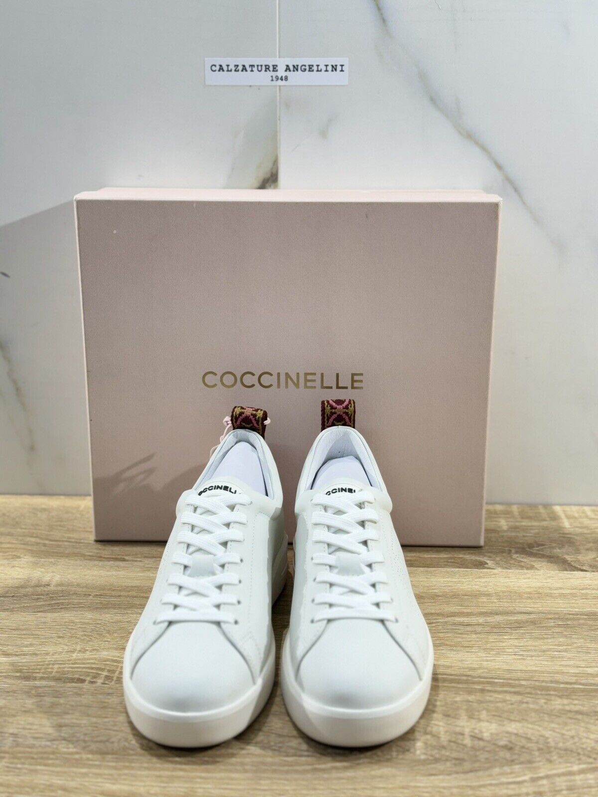 Coccinelle Sneaker  Donna Pelle Bianca   Luxury Coccinelle Woman  Casual  38