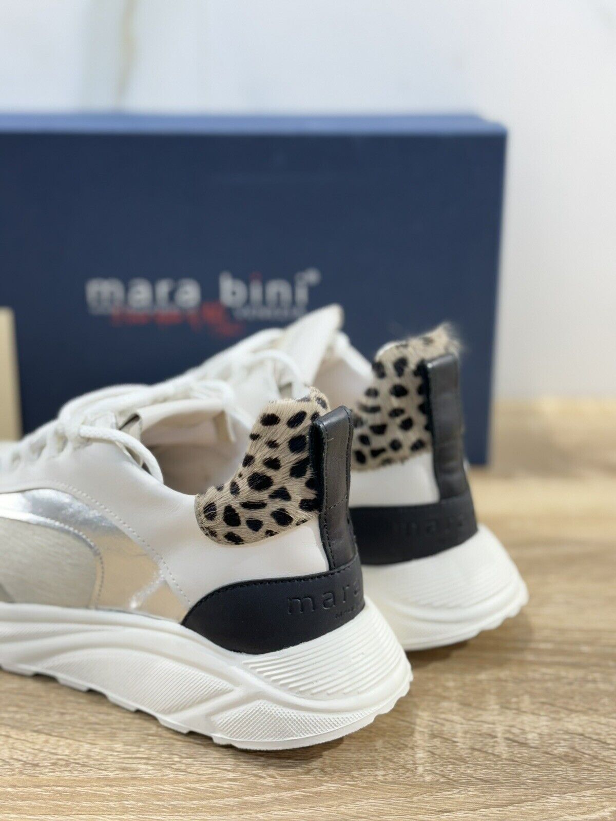 Mara Bini Sneaker Donna Pelle Bianca Extra Light Handmade 36