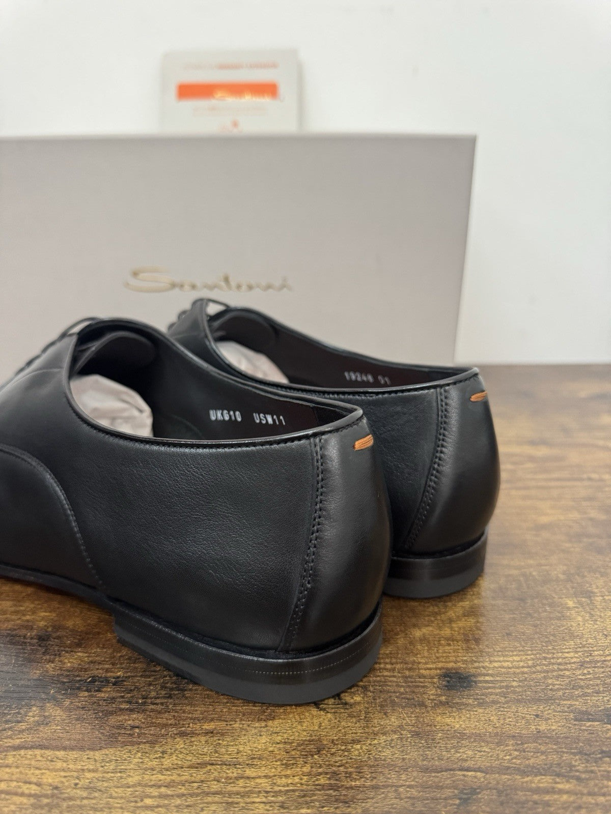 Santoni Derby Super Soft Goodyear Pelle Nero Luxury Scarpa Santoni Uomo 45