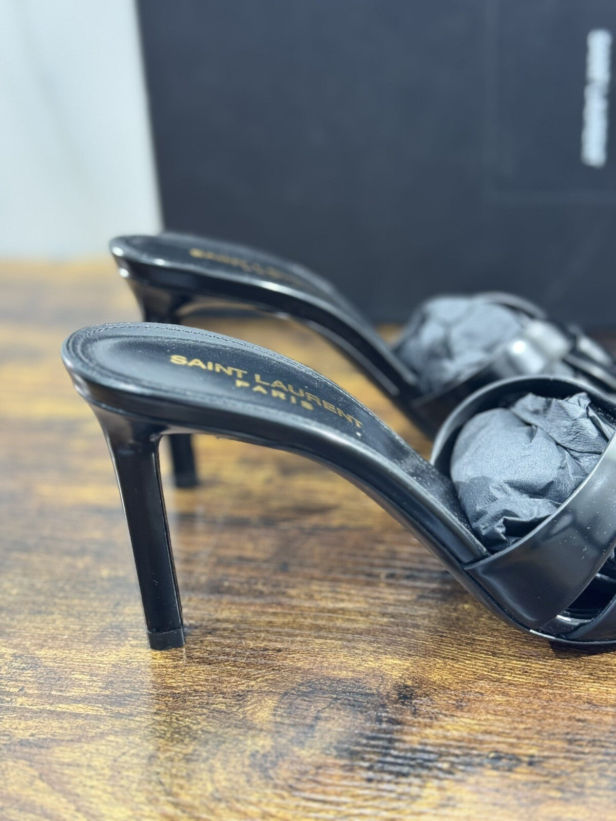 Saint Laurent Tribute Sandal 85 Nero  Donna  Luxury Saint Laurent Woman 37.5