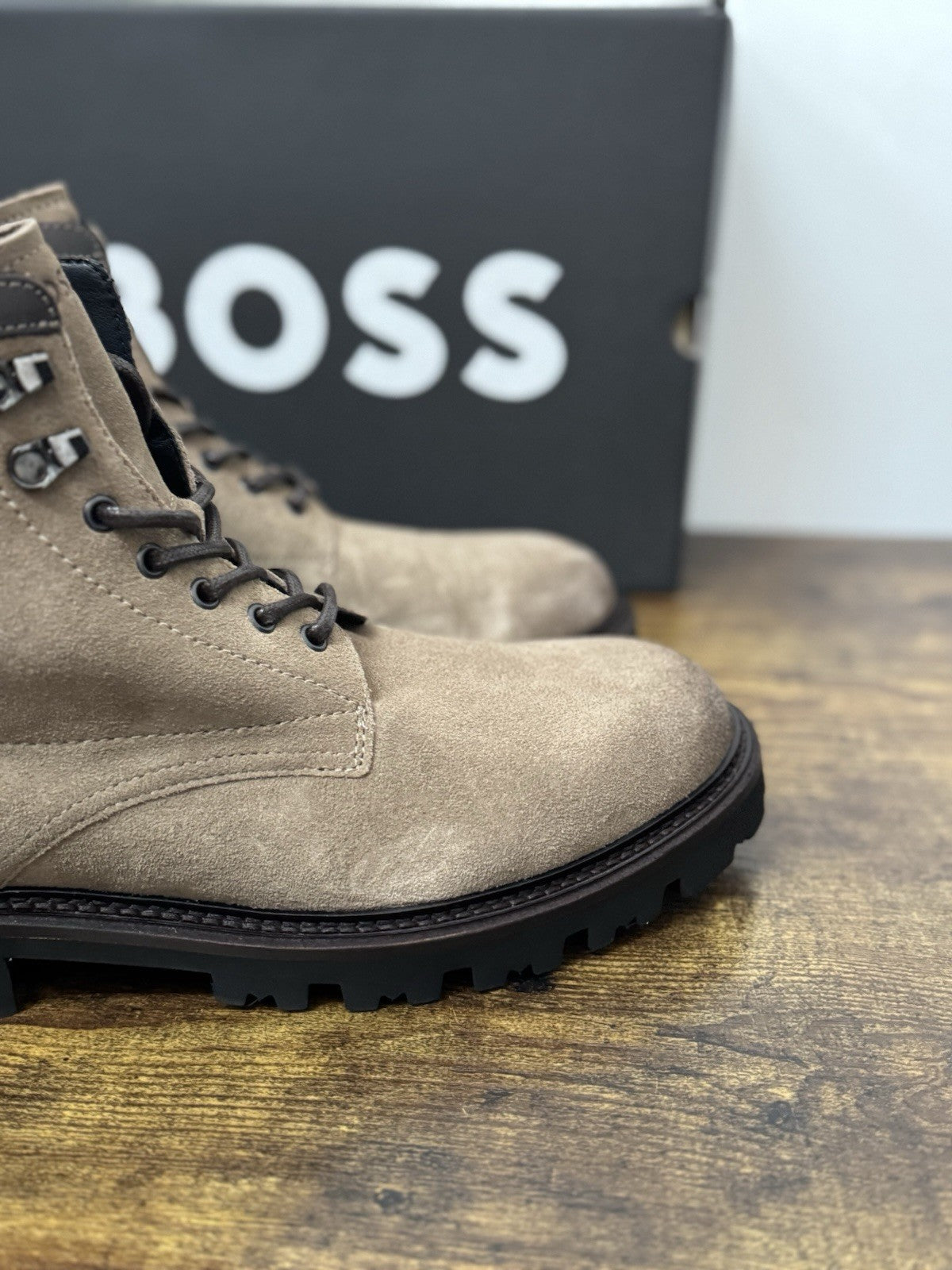 Boss Stivaletto Uomo Suede Beige Casual Boot Extra light Uomo 44