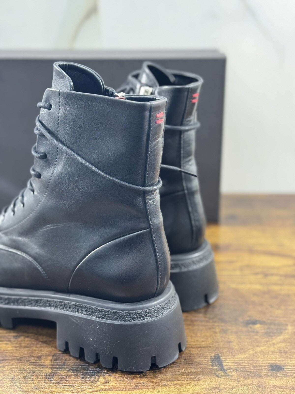 HALMANERA Biker Donna Rama Pelle Nero   Extra Light Casual Handmade Boot 38