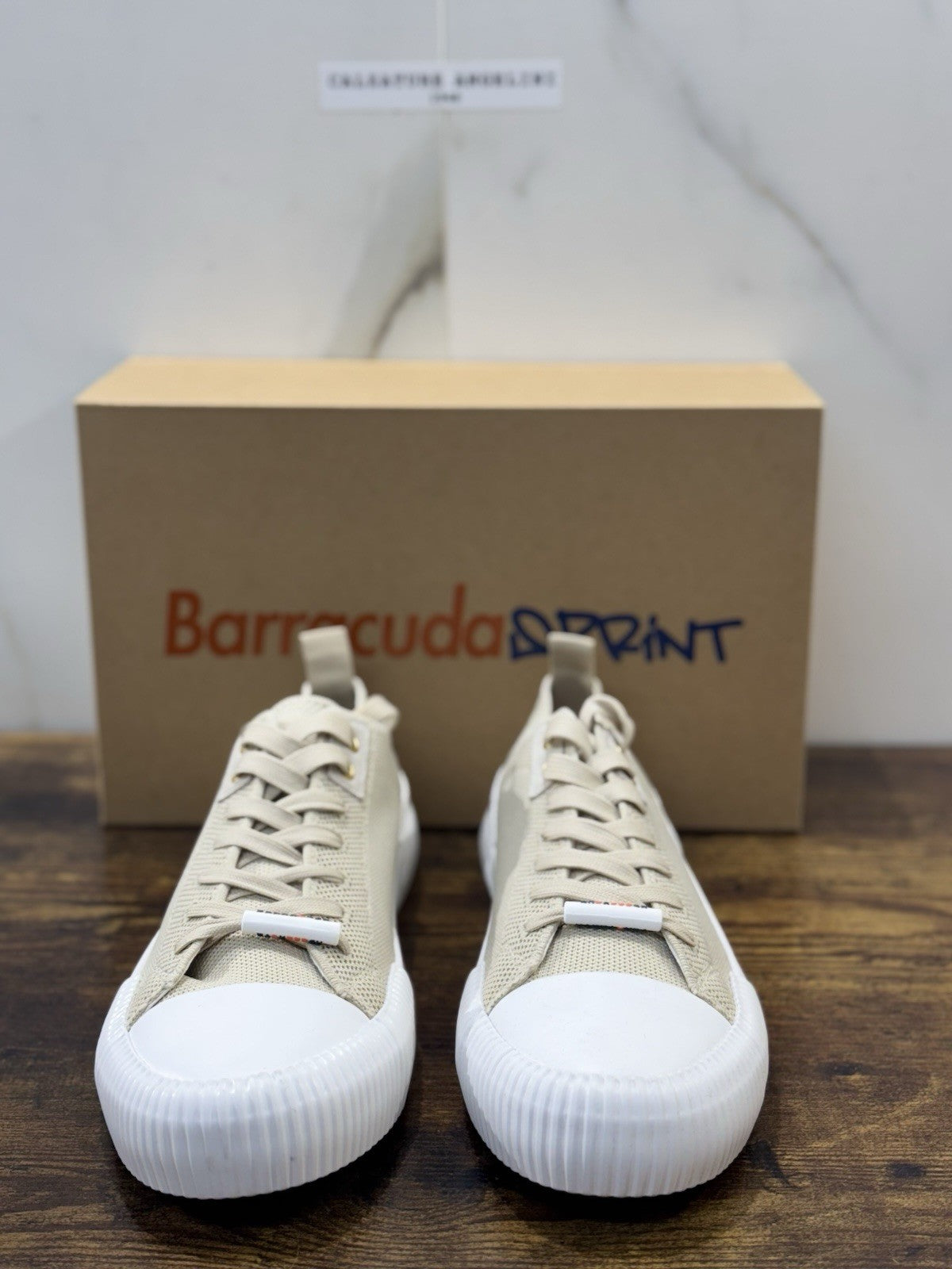 Barracuda Sneaker Sprint In Tela Beige  Casual Uomo 44