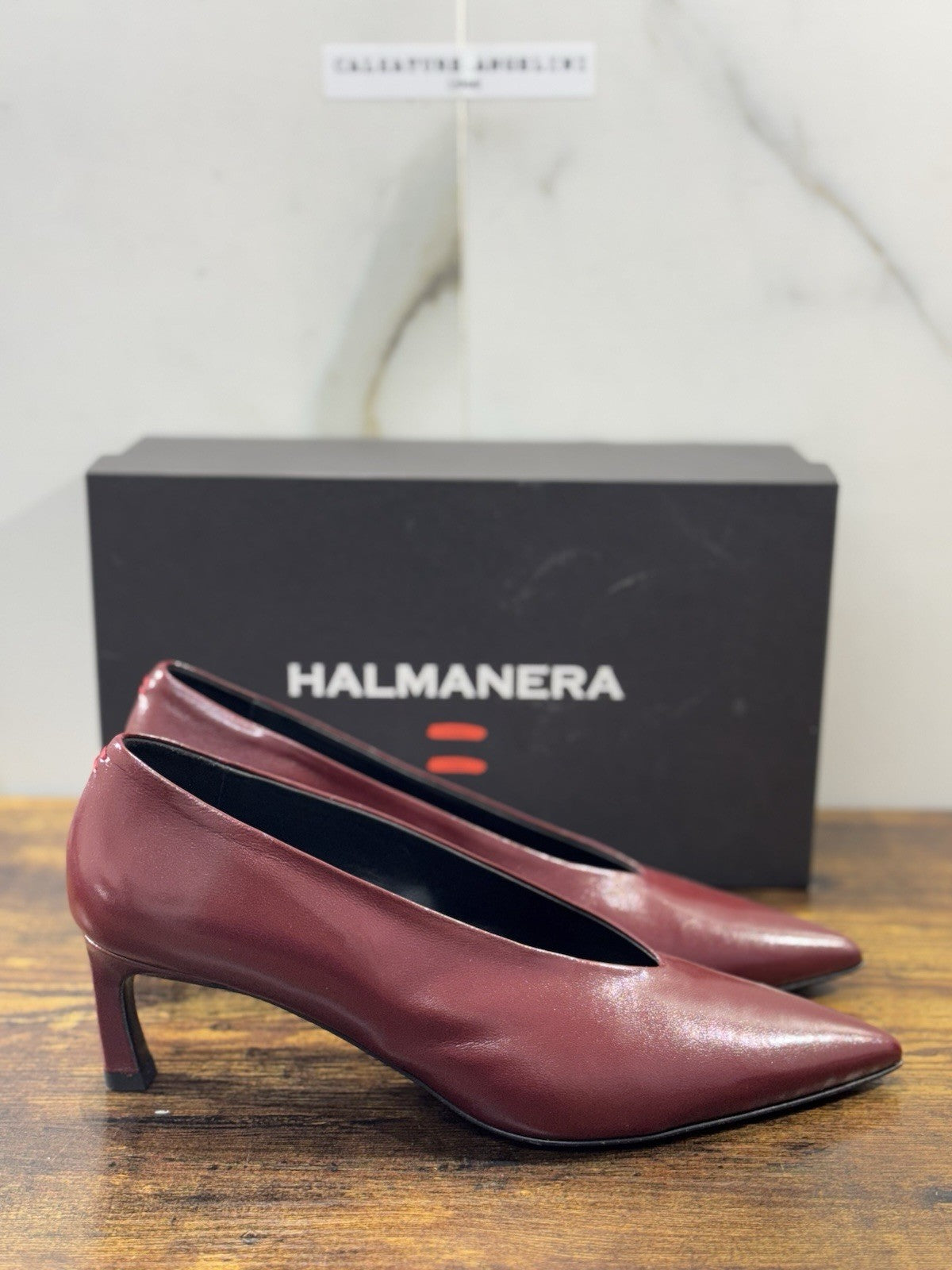 HALMANERA Décolleté  Pelle Mogano    Luxury Made In Italy Donna 41