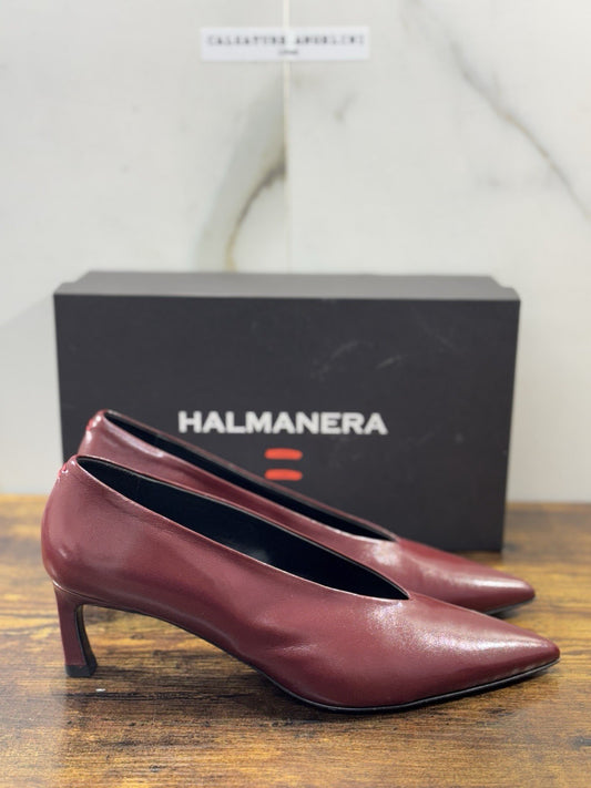 HALMANERA Décolleté  Pelle Mogano    Luxury Made In Italy Donna 41